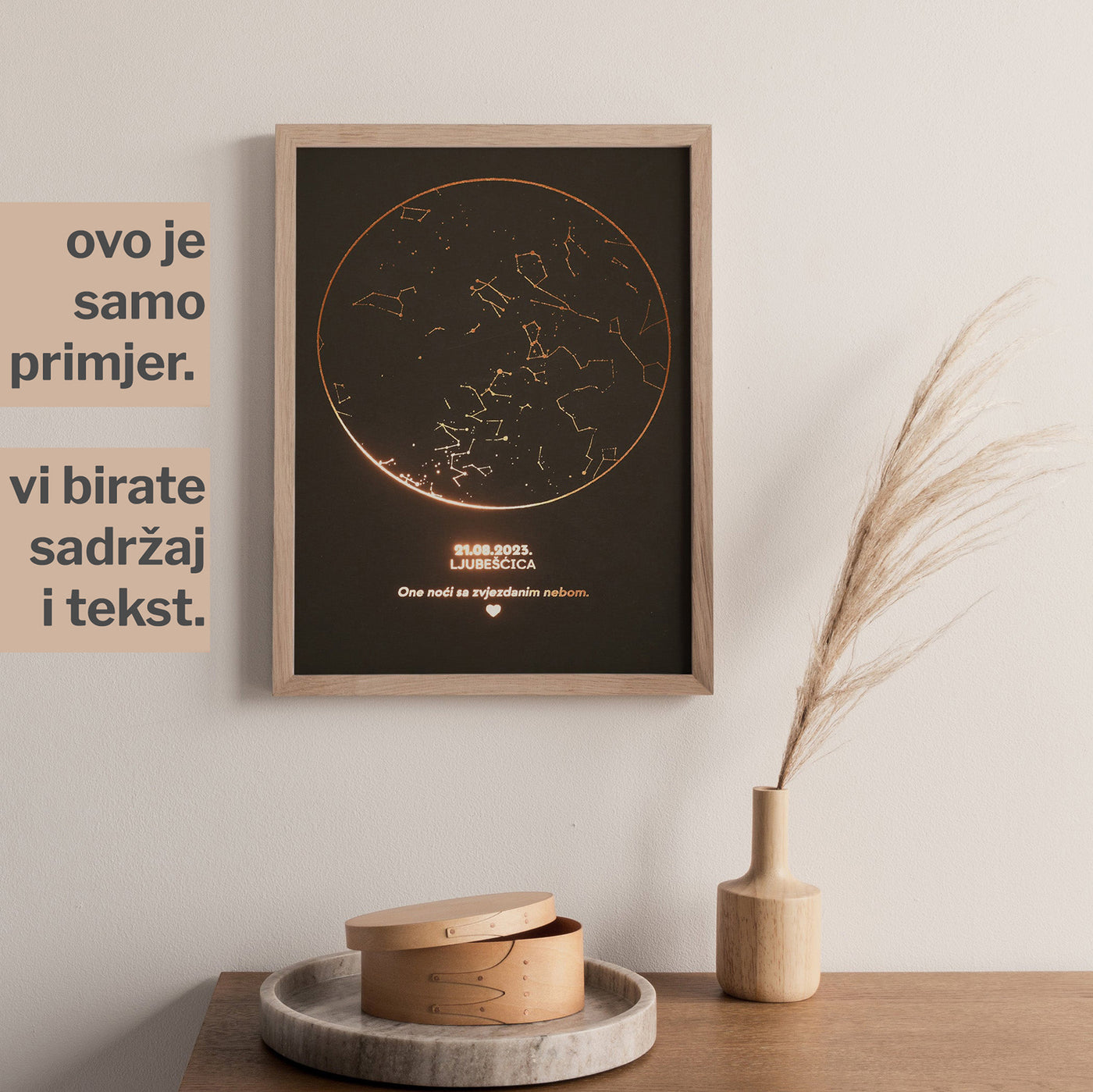 zvijezde kad smo se upoznali personalizirani print s metalnom folijom