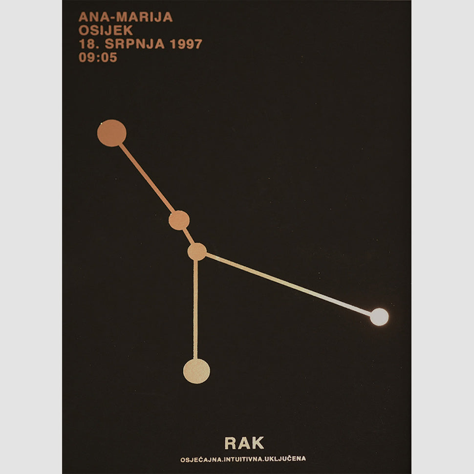 rak personalizirani print s metalnom folijom