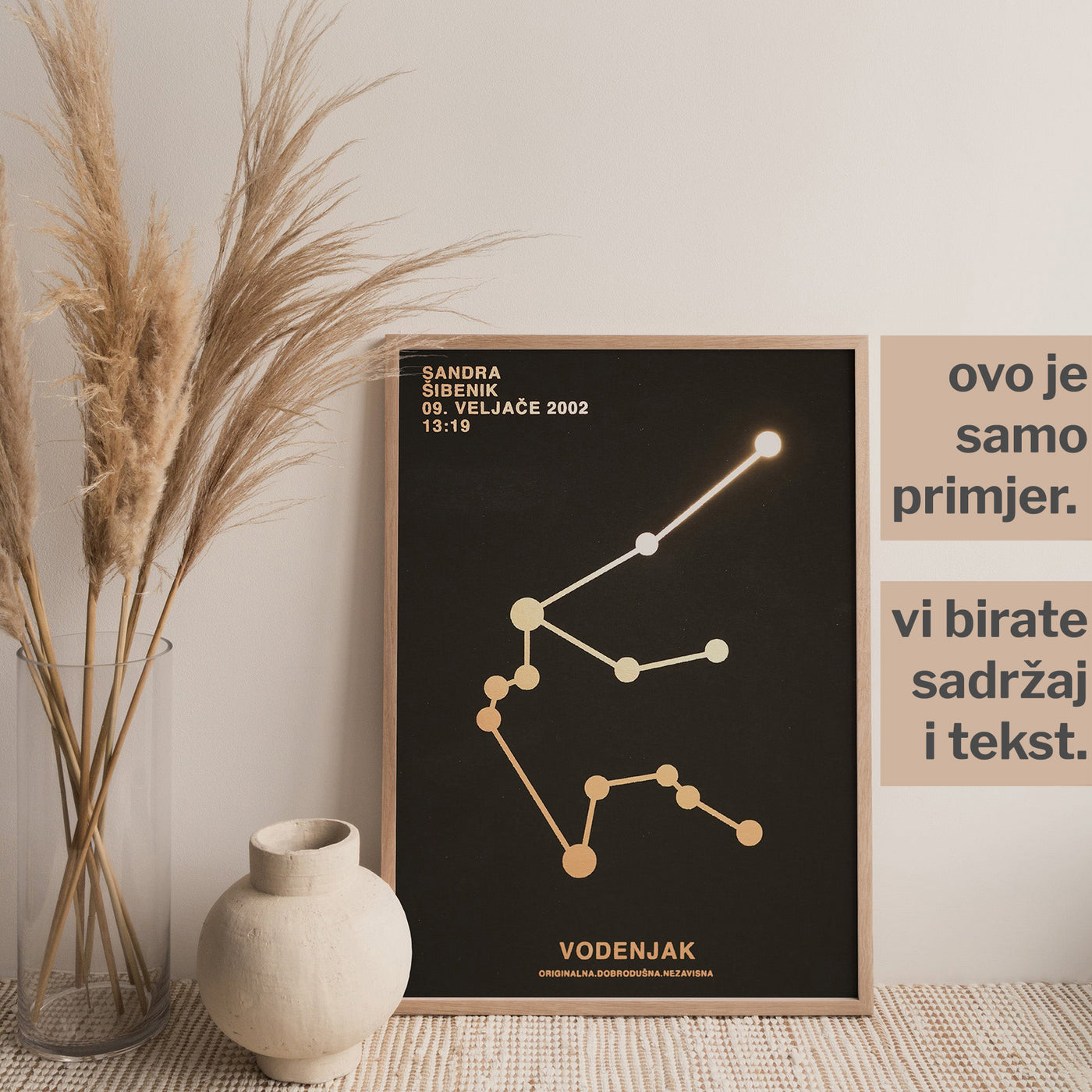 vodenjak personalizirani print s metalnom folijom