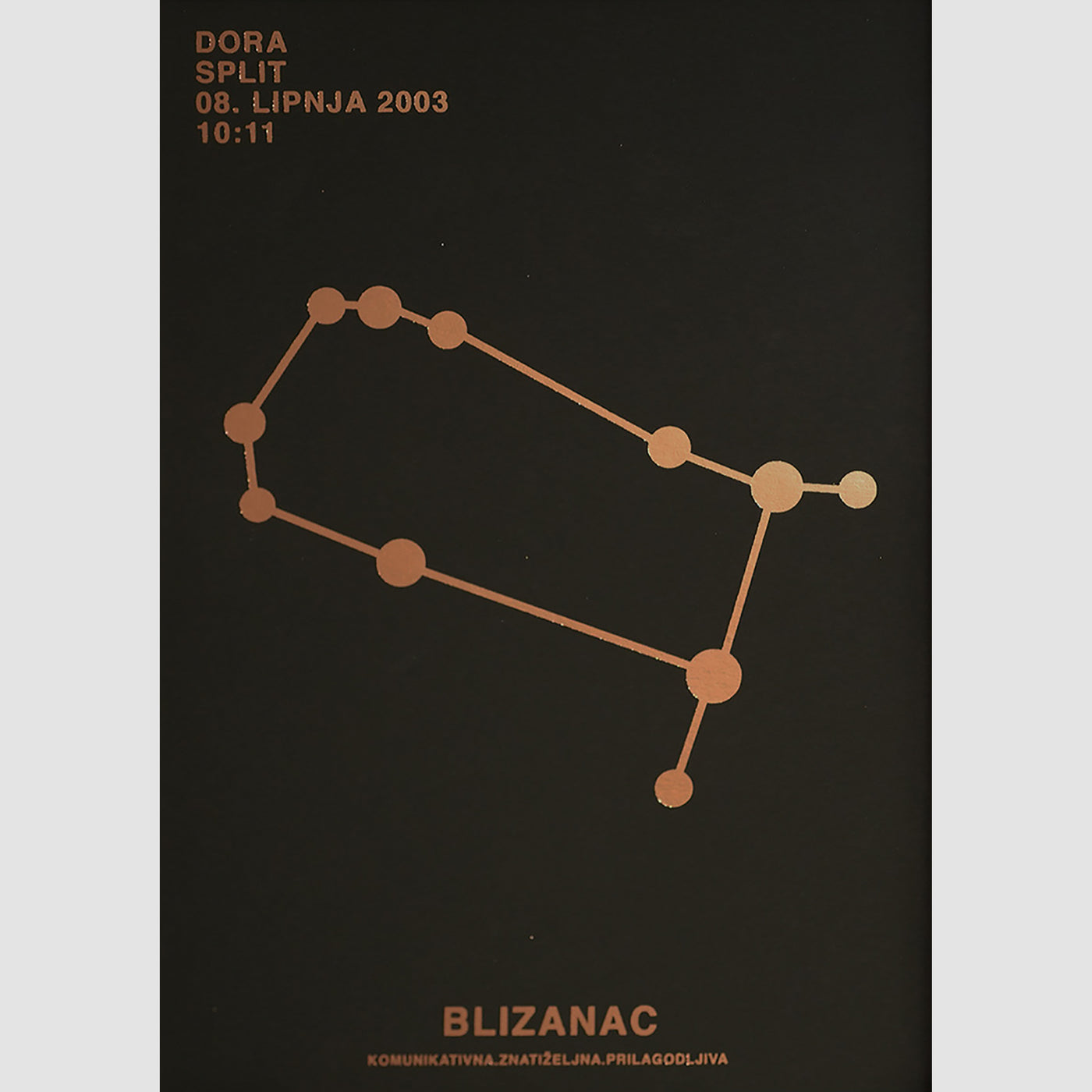 blizanac personalizirani print sa metalnom folijom