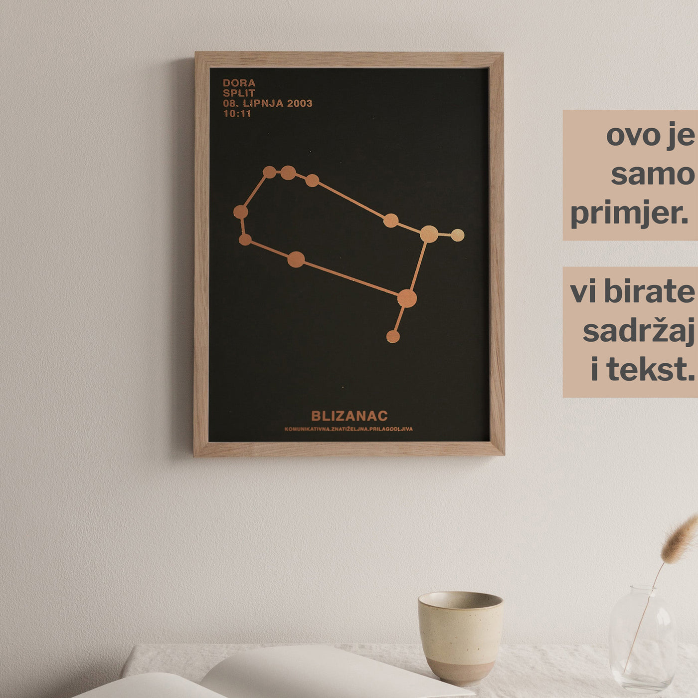 blizanac personalizirani print sa metalnom folijom