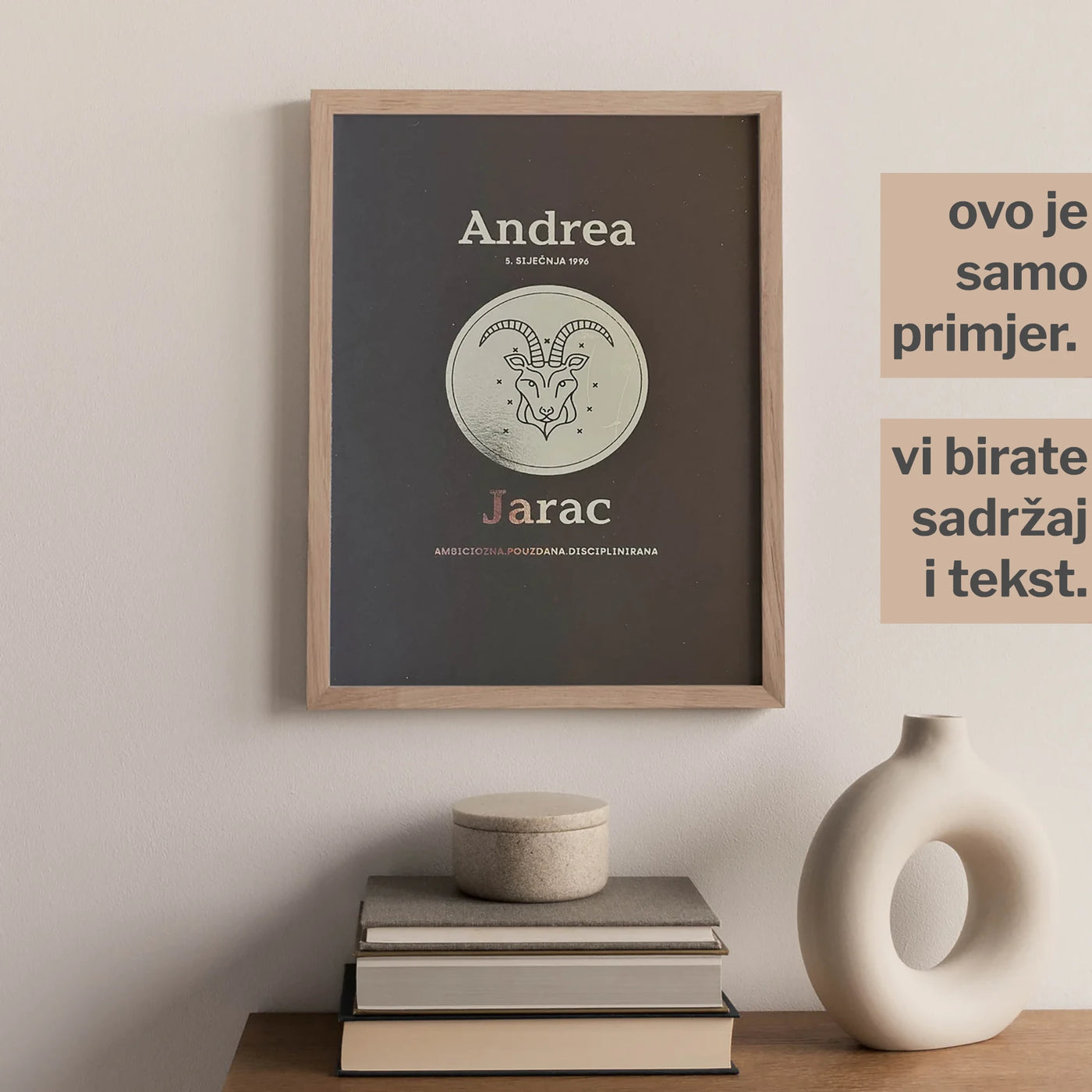 jarac personalizirani znak s metalnom folijom