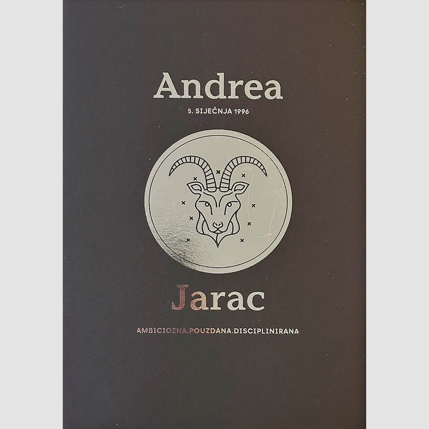 jarac personalizirani znak s metalnom folijom
