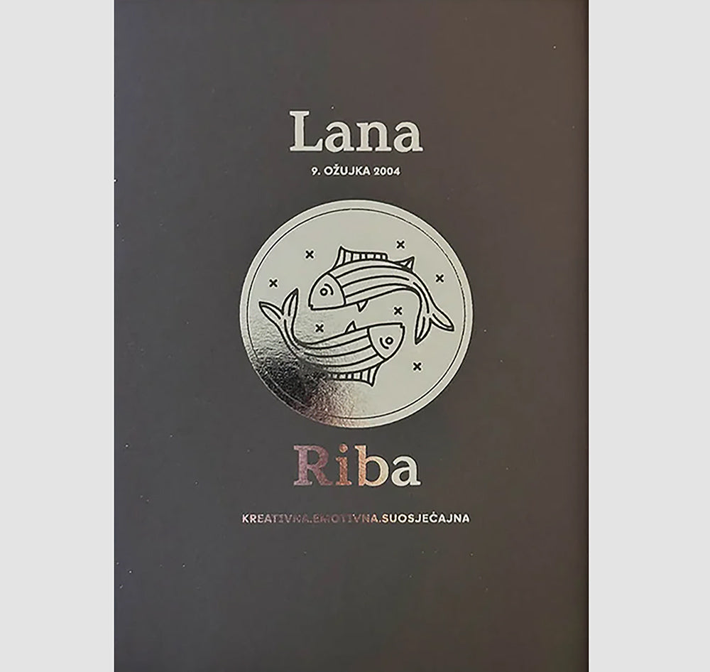 riba personalizirani znak s metalnom folijom