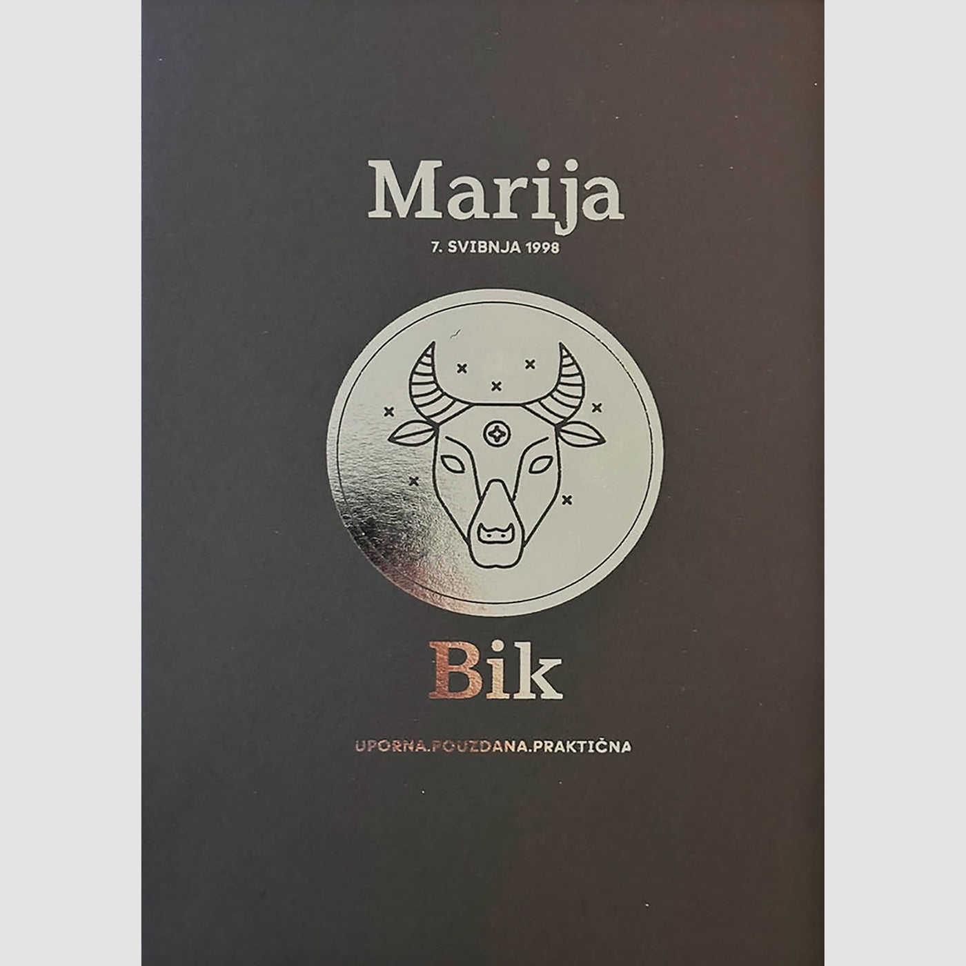 bik personalizirani znak s metalnom folijom