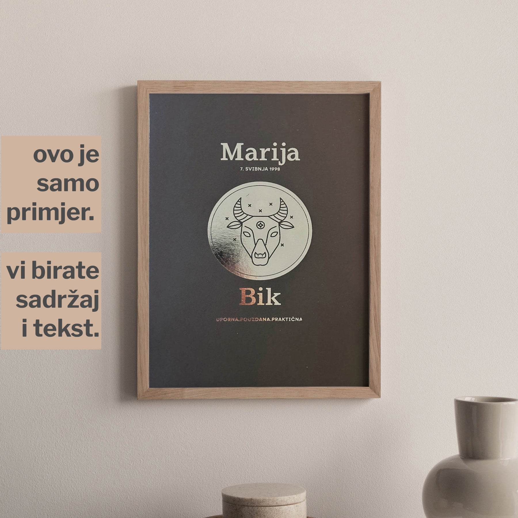 bik personalizirani znak s metalnom folijom