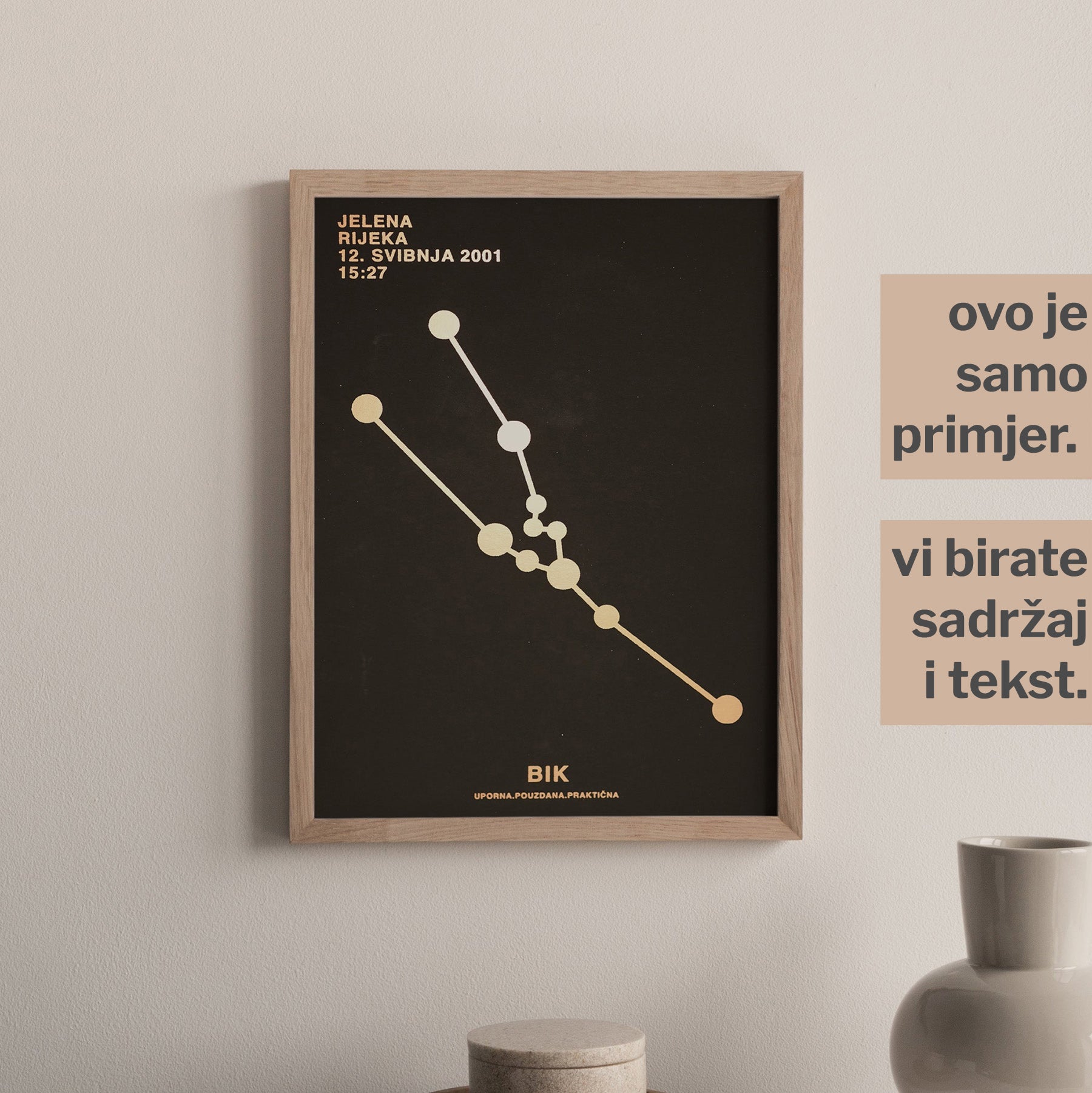 bik personalizirani print s metalnom folijom