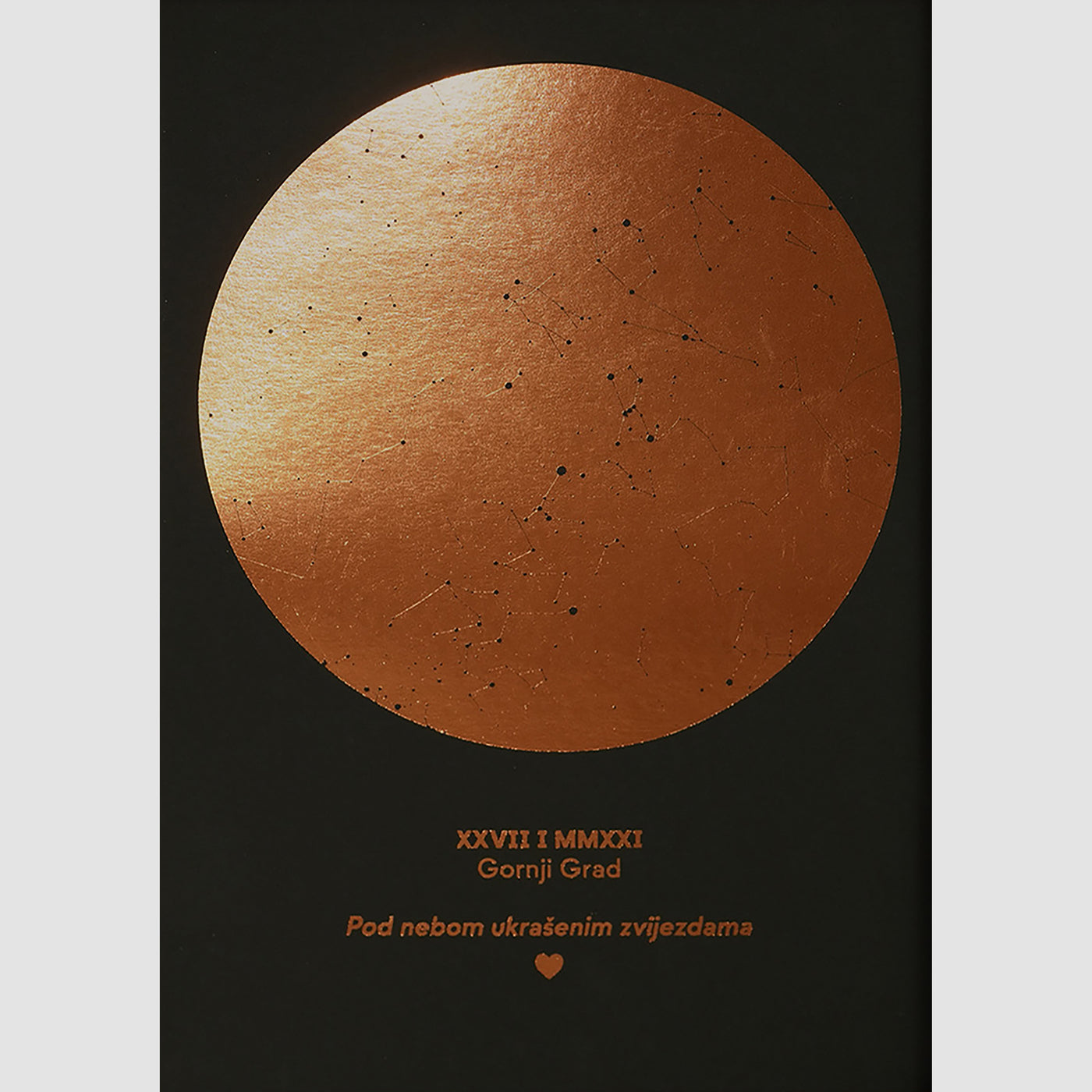 personalizirani print zvijezda s metalnom folijom