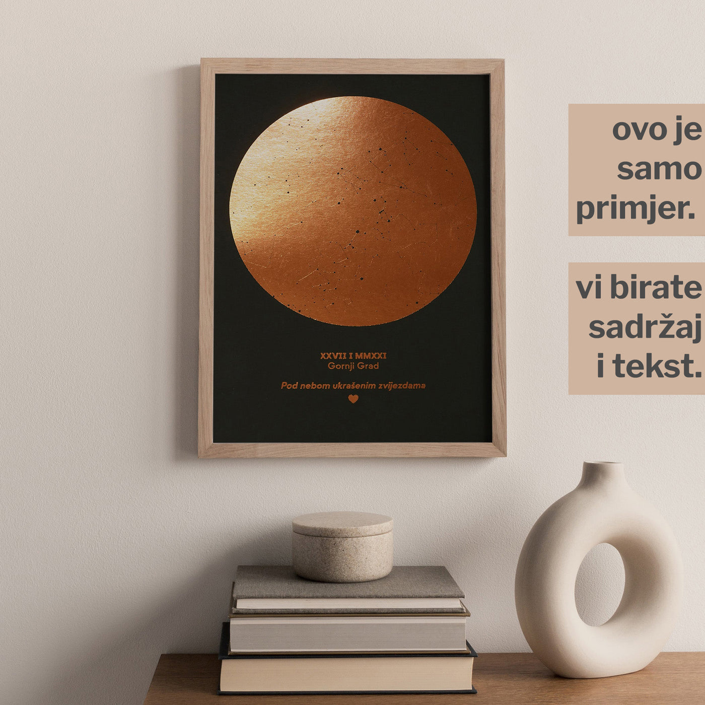 personalizirani print zvijezda s metalnom folijom