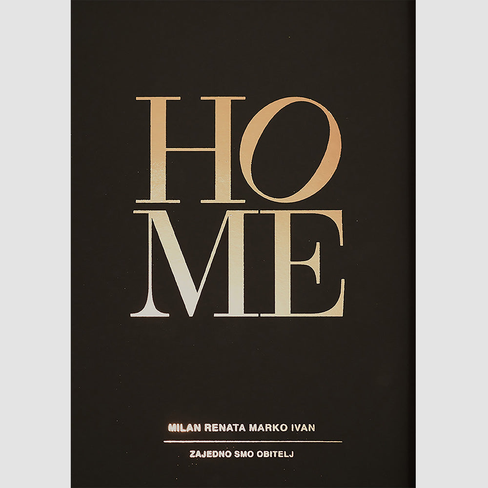 home. personalizirani print s metalnom folijom za obitelji i parove