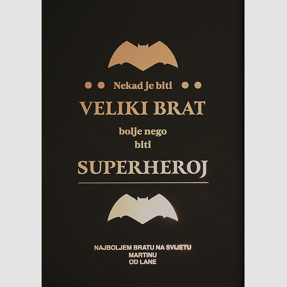 veliki brat personalizirani print s metalnom folijom