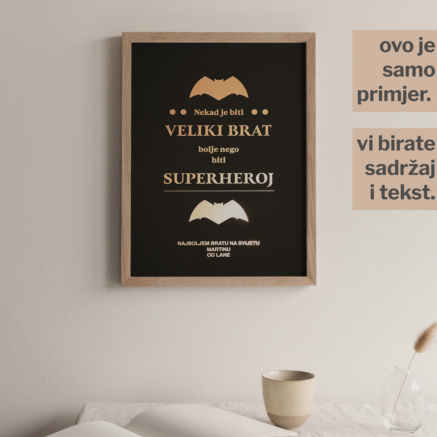 veliki brat personalizirani print s metalnom folijom