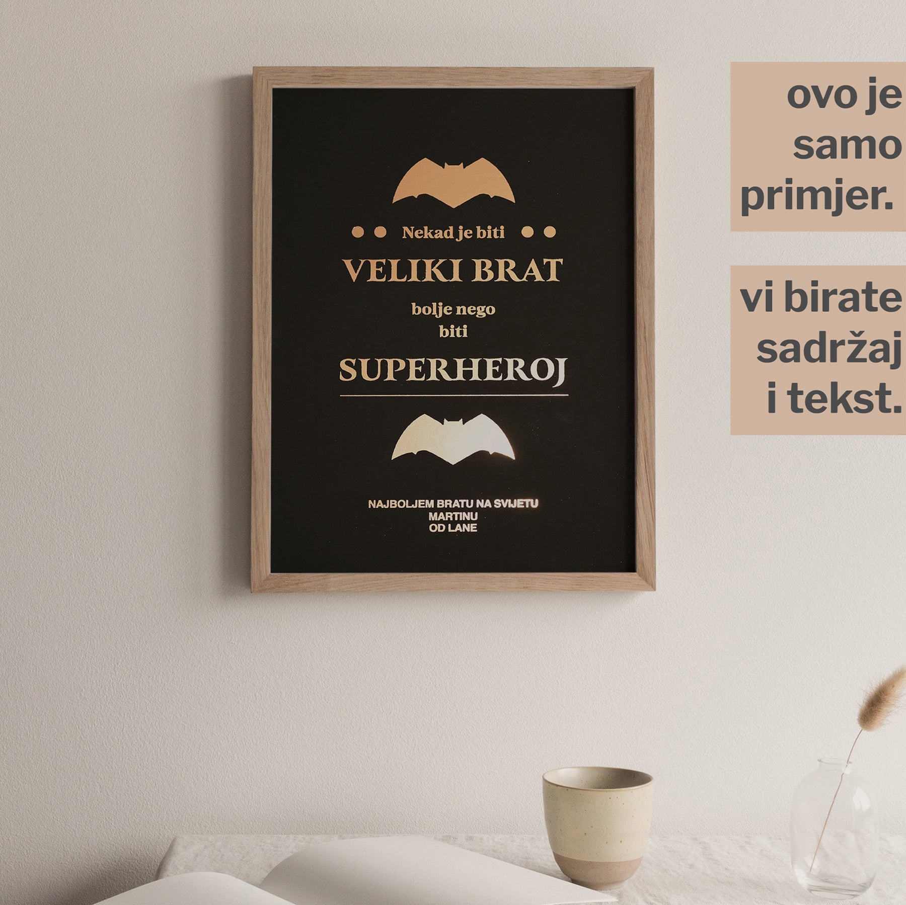 veliki brat personalizirani print s metalnom folijom