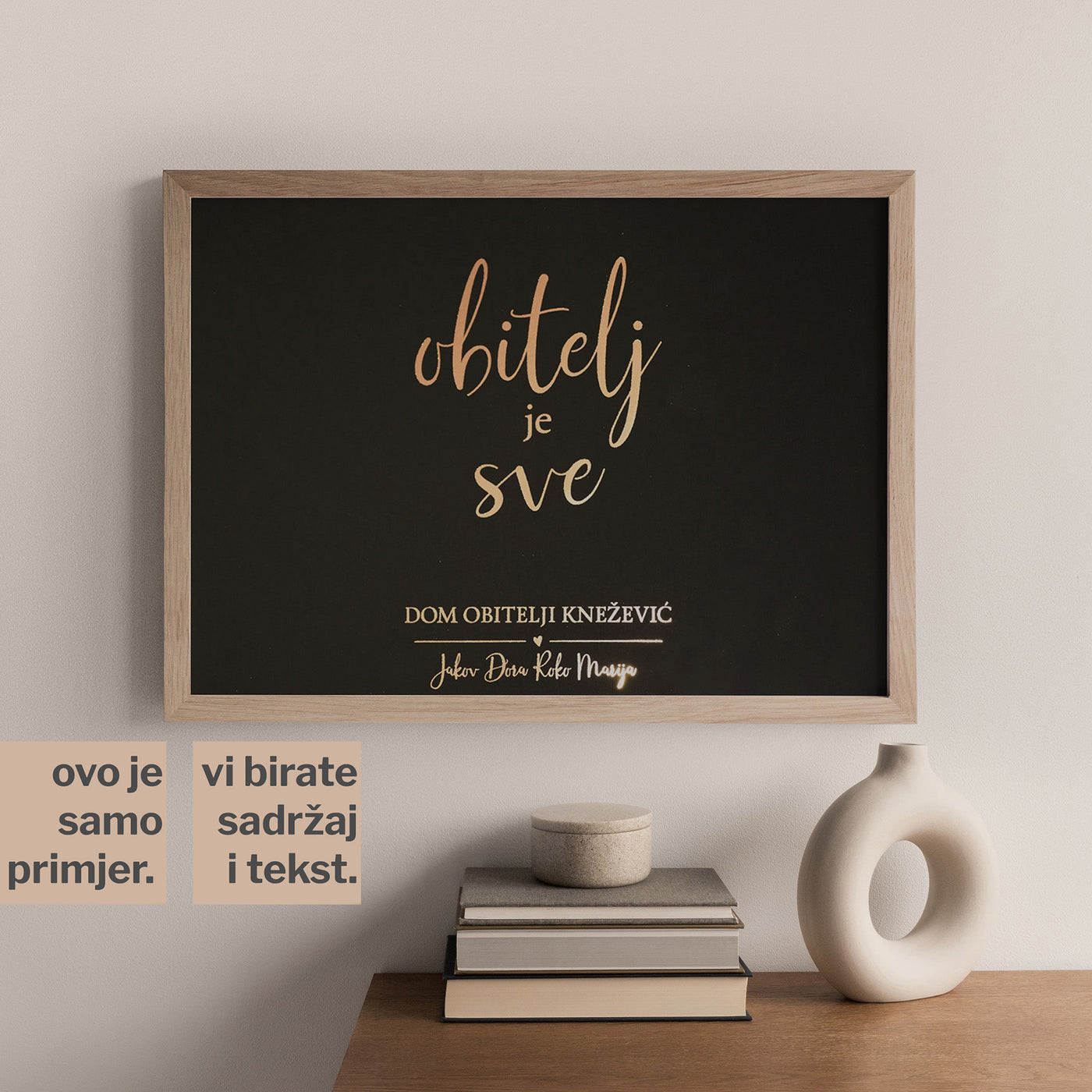 obitelj je sve personalizirani print s metalnom folijom