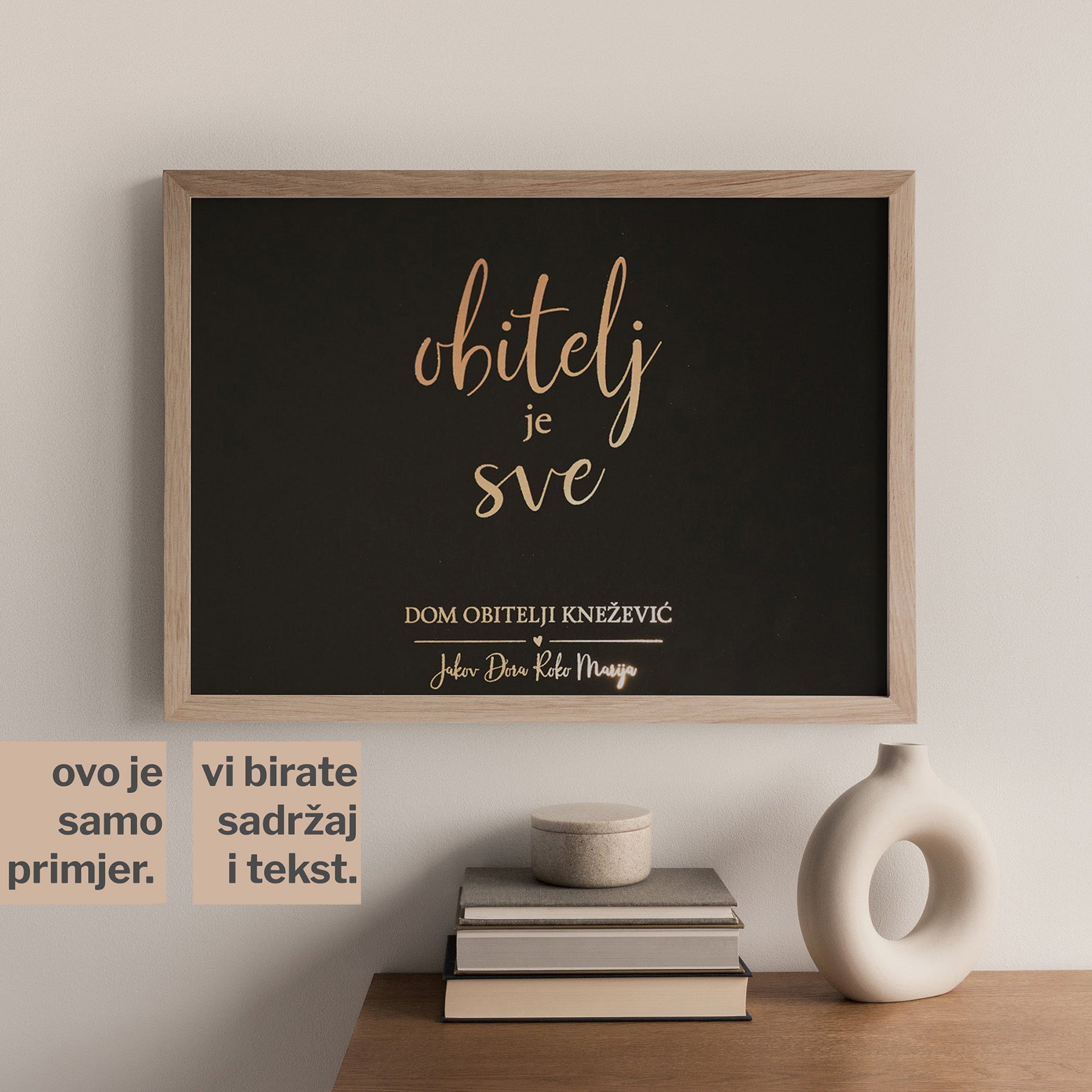 obitelj je sve personalizirani print s metalnom folijom