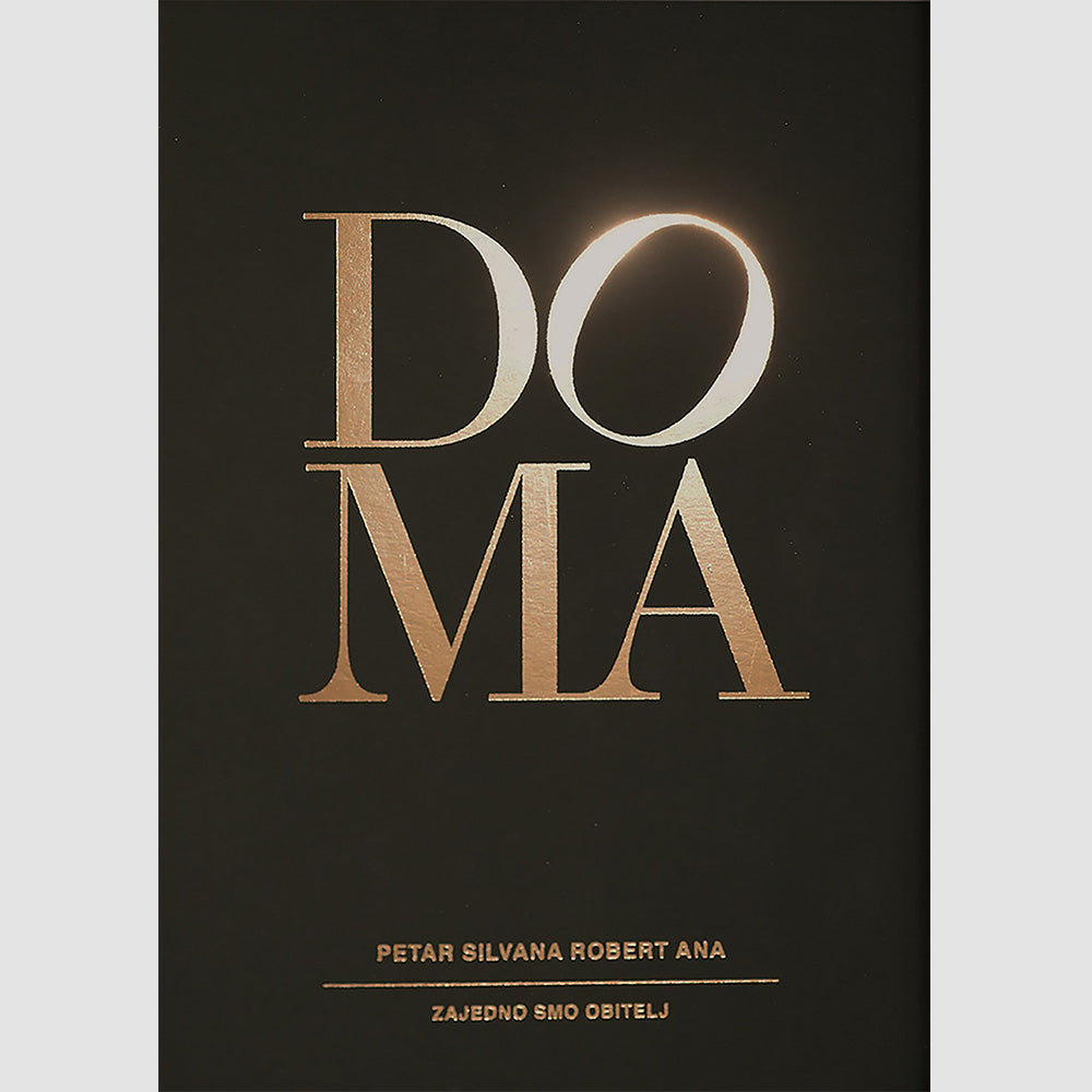 doma personalizirani print s metalnom folijom za obitelj i parove