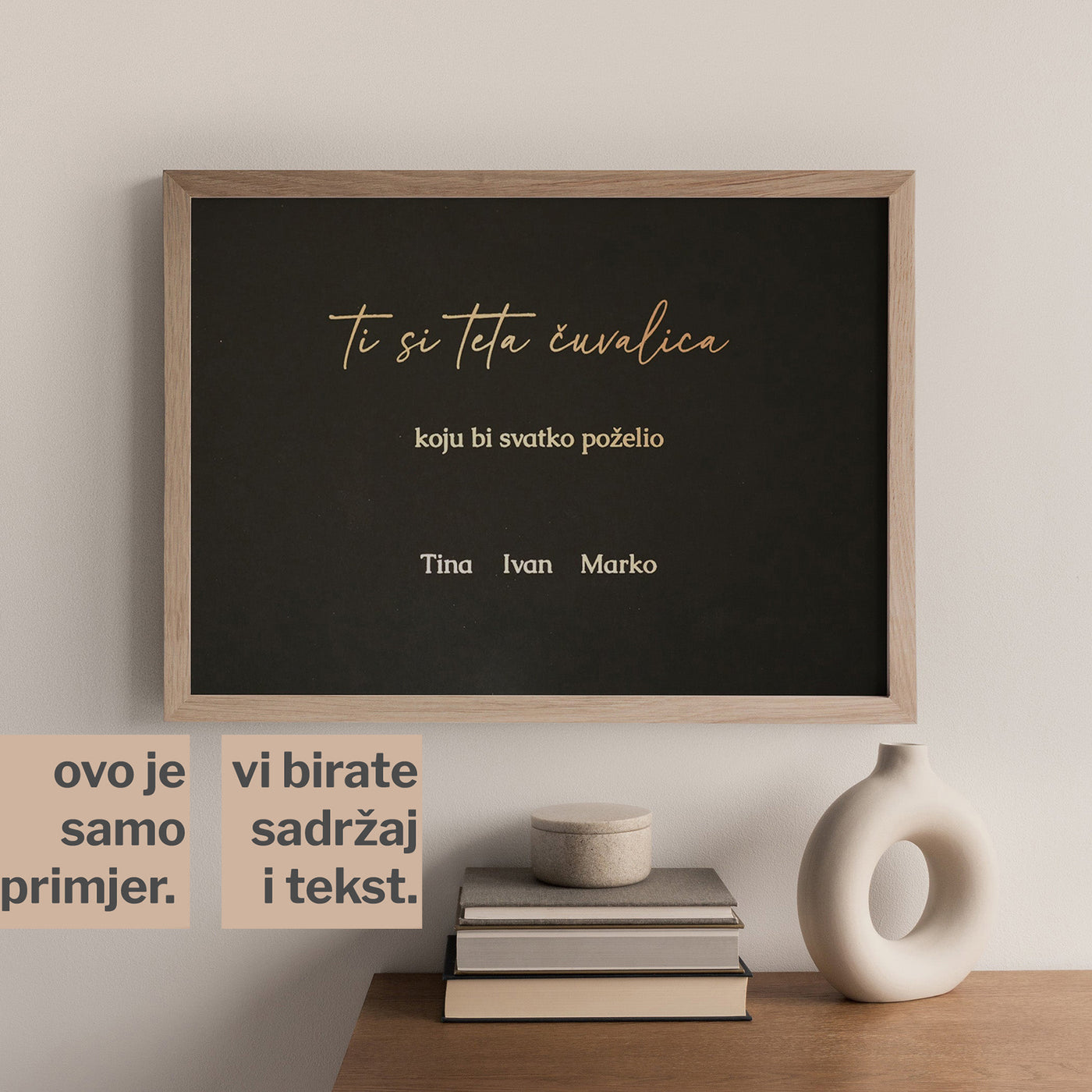 teta čuvalica poklon s metalnom folijom