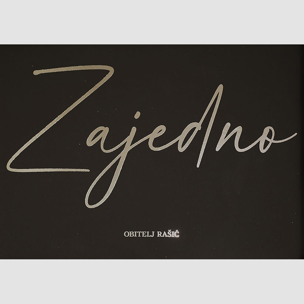 zajedno personalizirani print za parove i obitelji s metalnom folijom