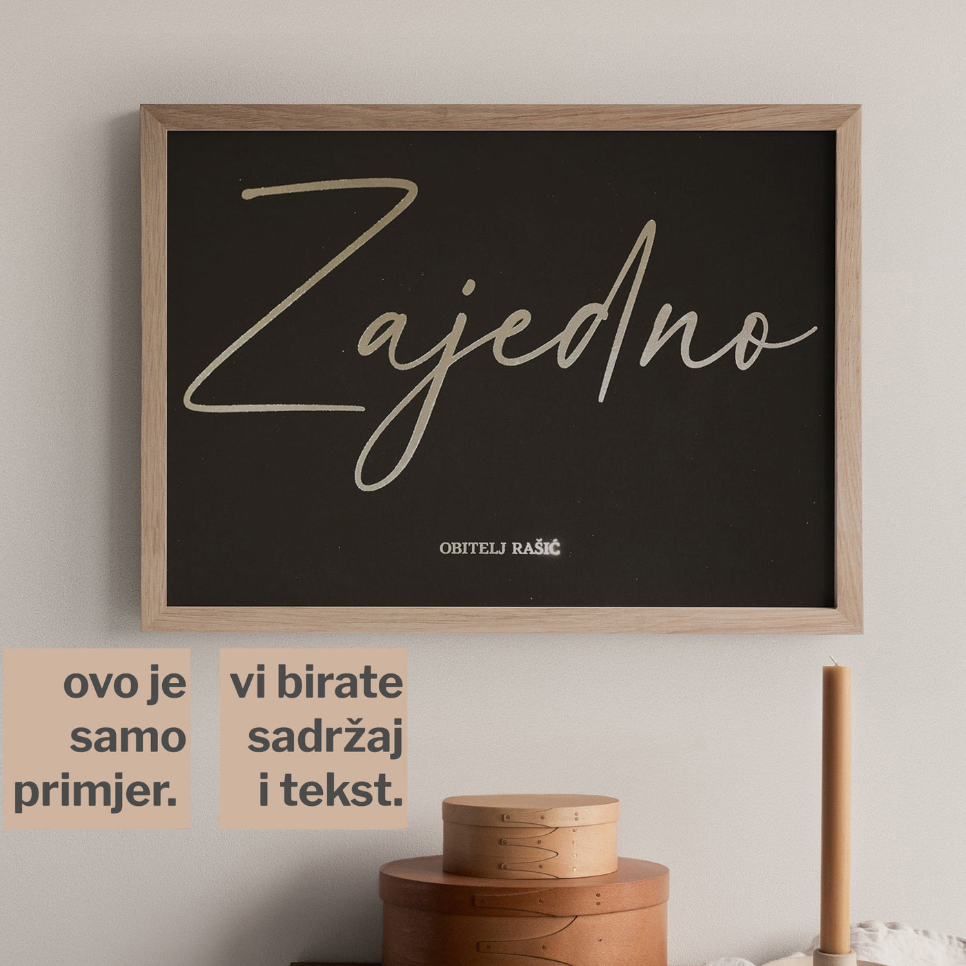 zajedno personalizirani print za parove i obitelji s metalnom folijom