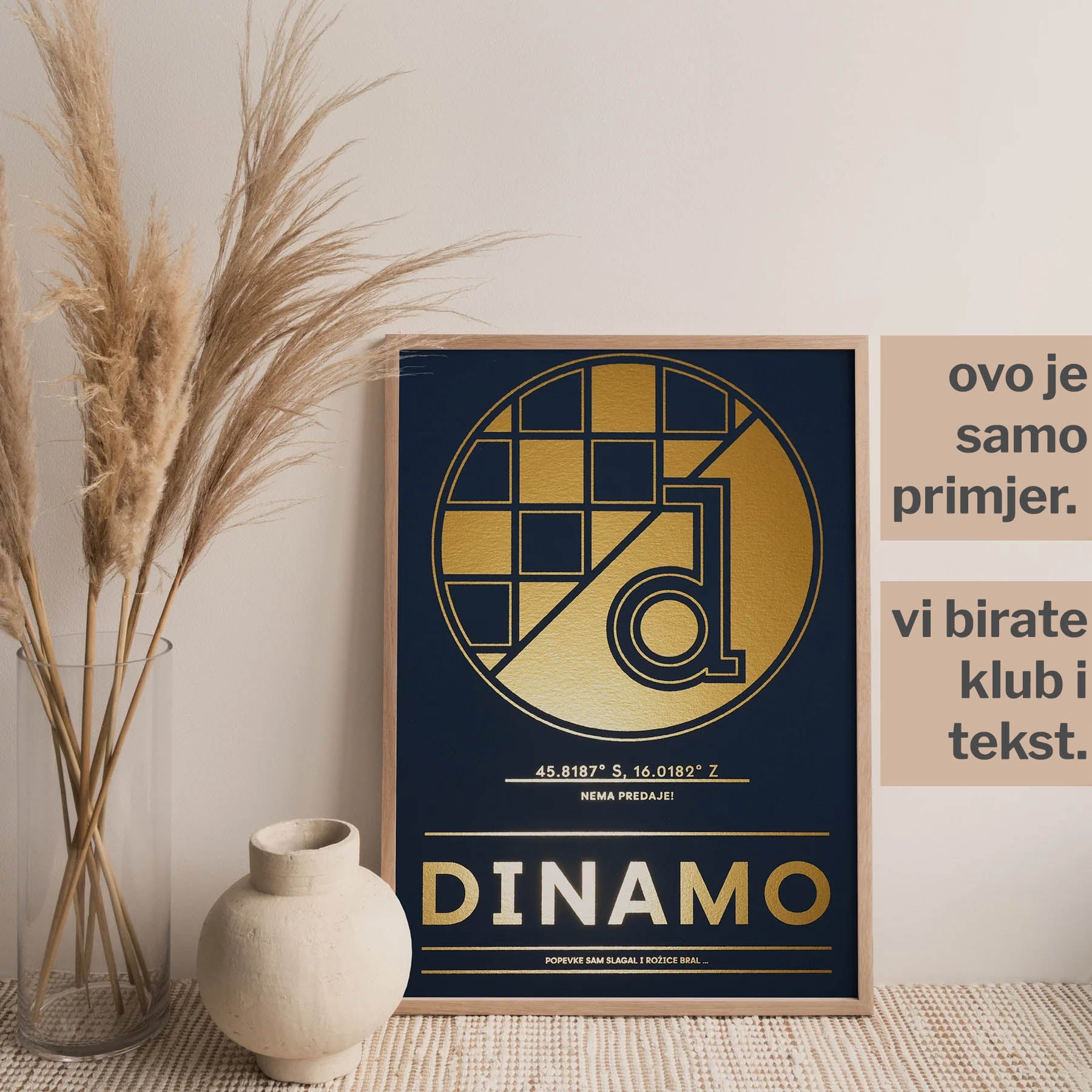 personalizirani print omiljenog kluba s metalnom folijom