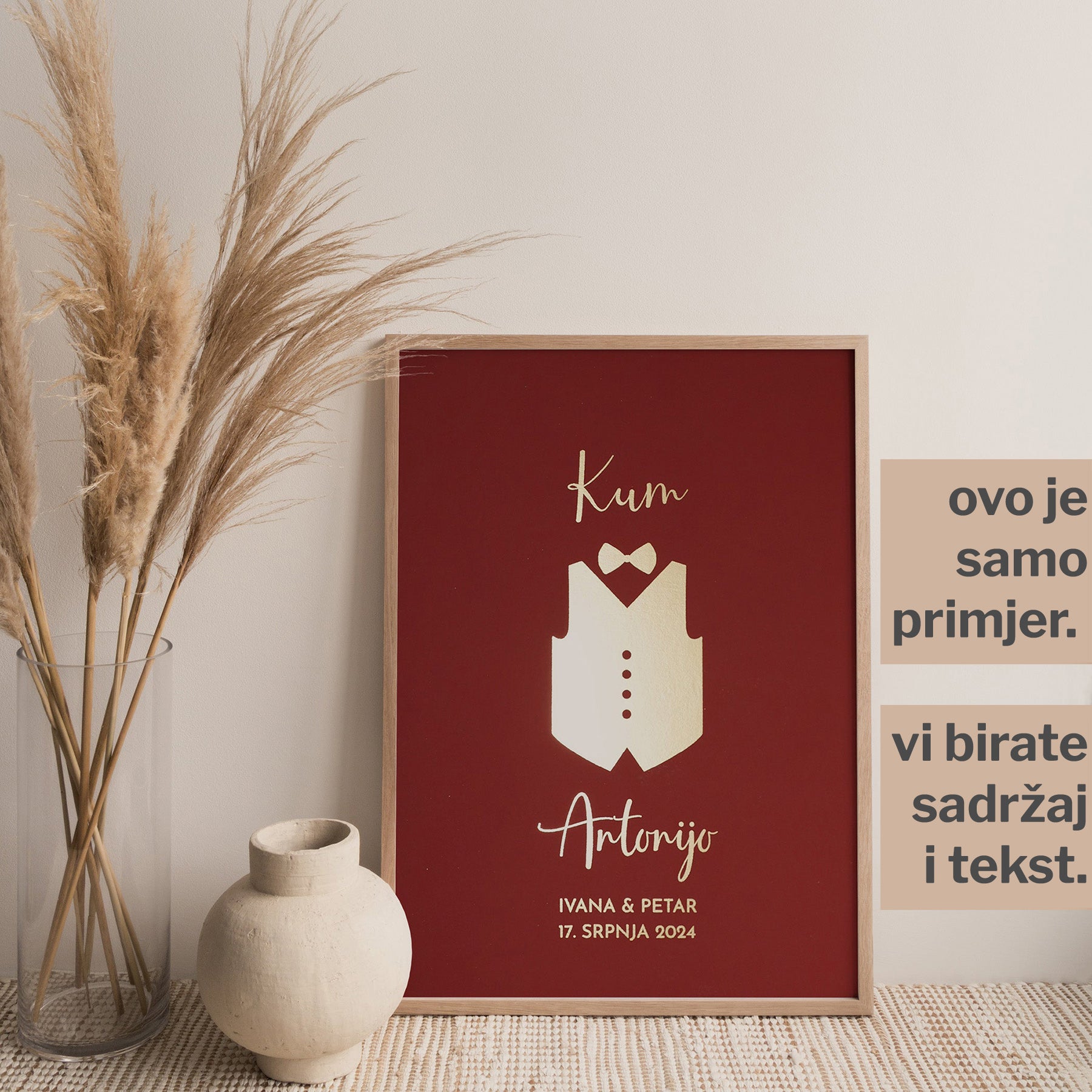 personalizirani print za kuma s metalnom folijom