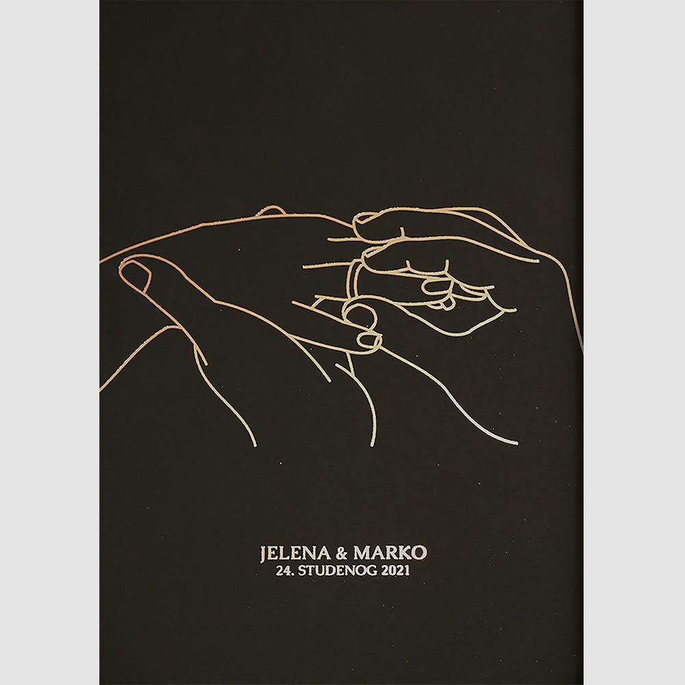 Personalizirani print za zaruke s metalnom folijom