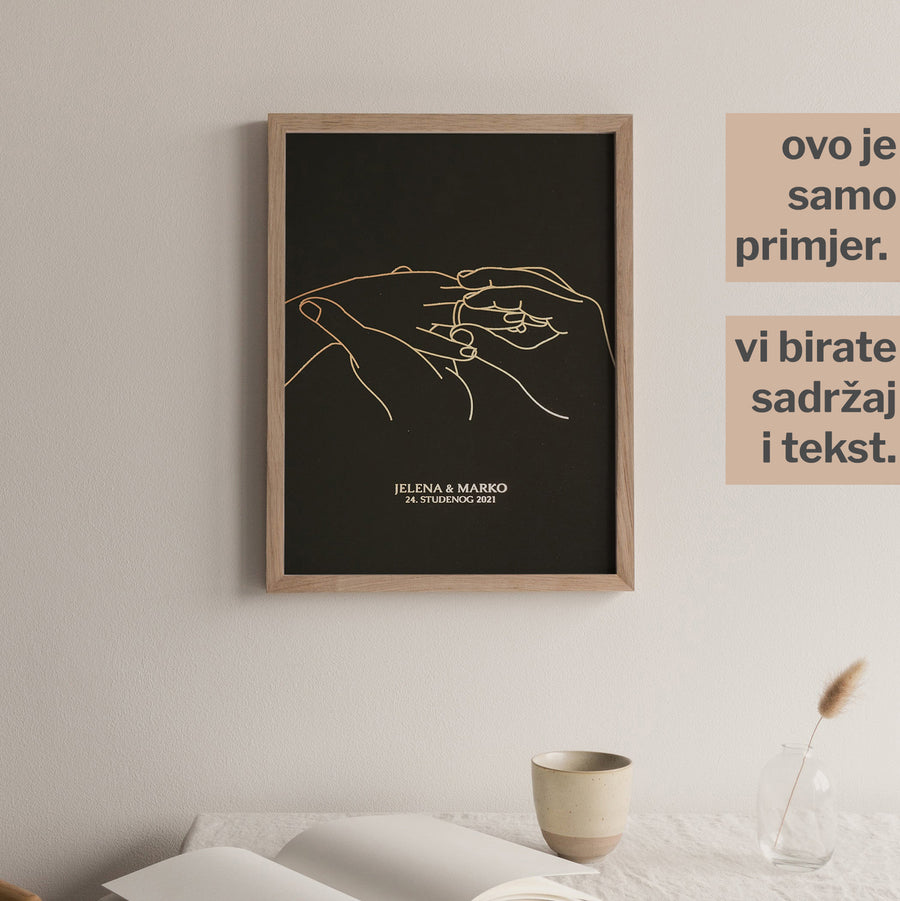 Personalizirani print za zaruke s metalnom folijom