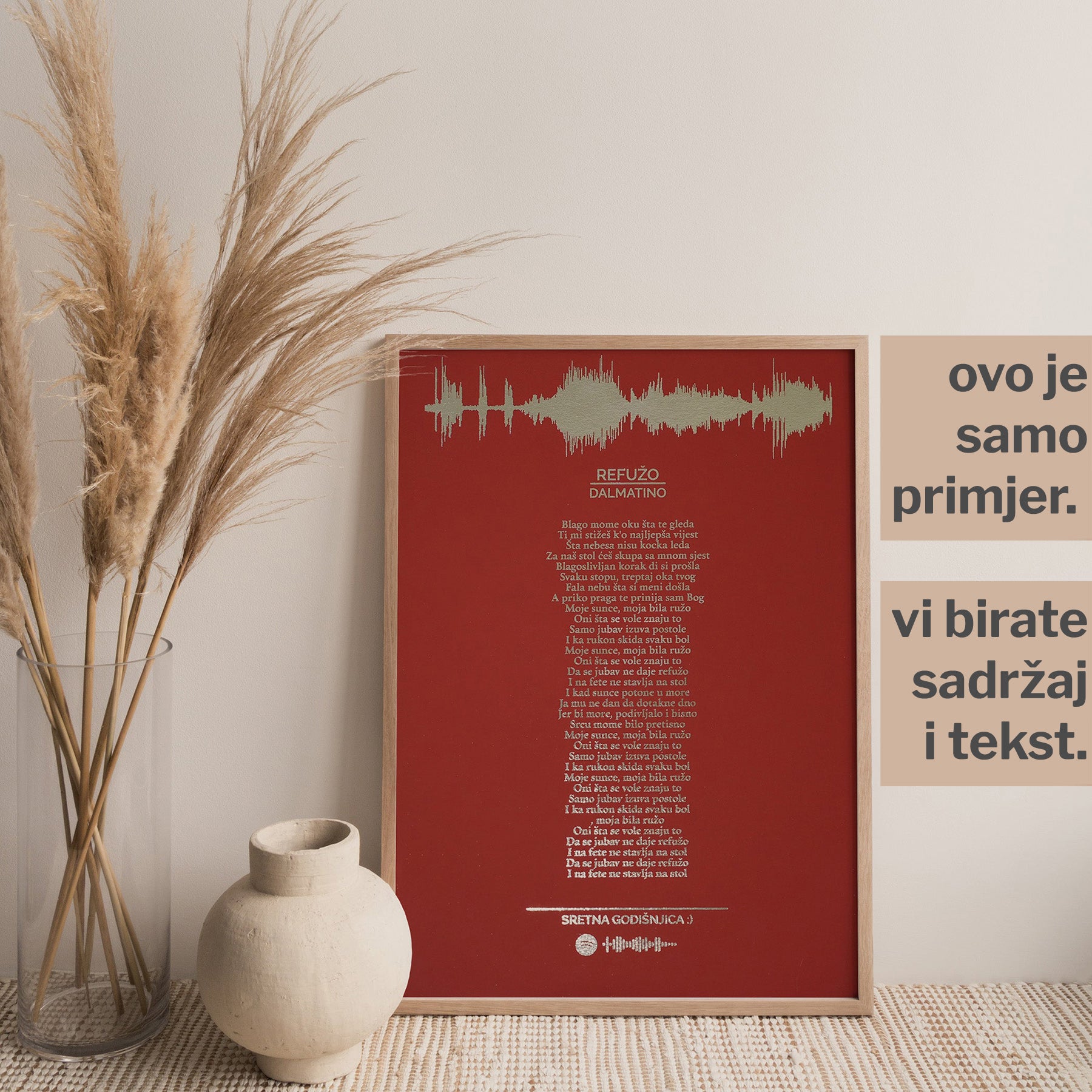 personalizirana pjesma sa zvučnim valom i metalnom folijom