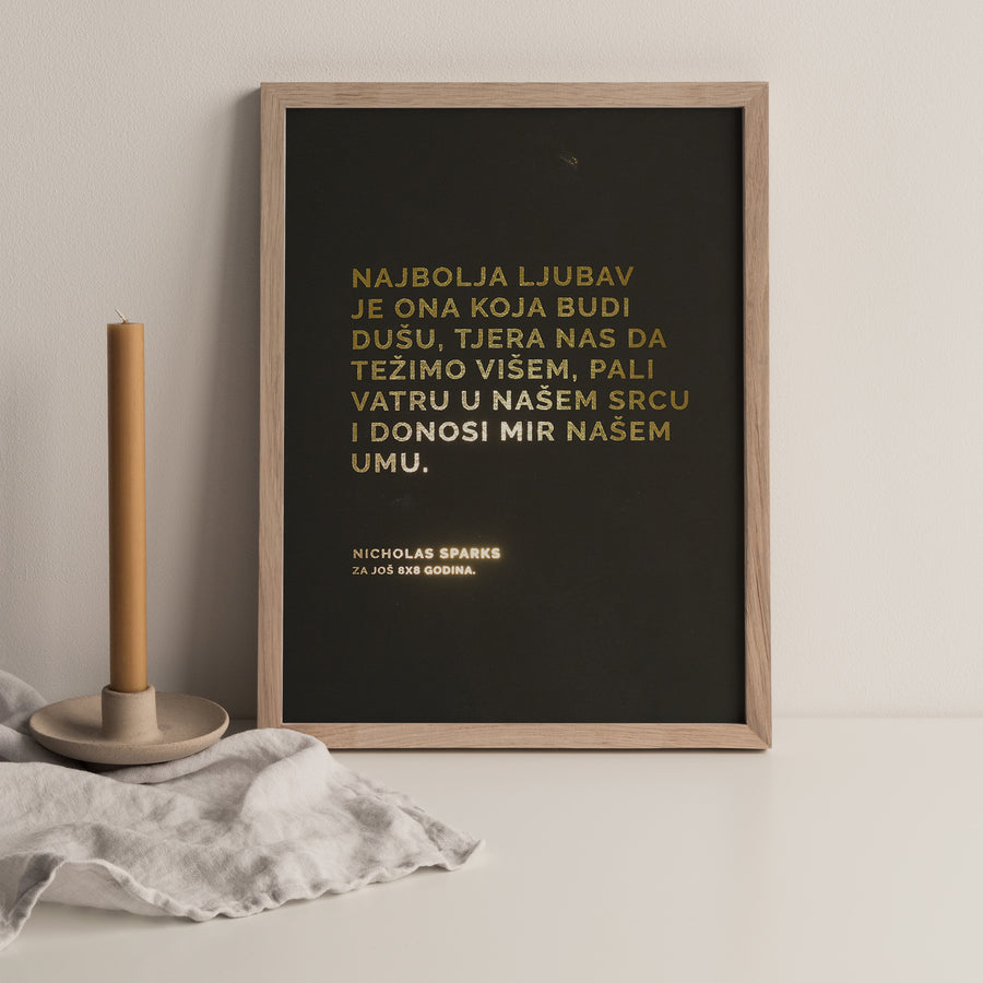 personalizirani tekst pjesme s metalnom folijom