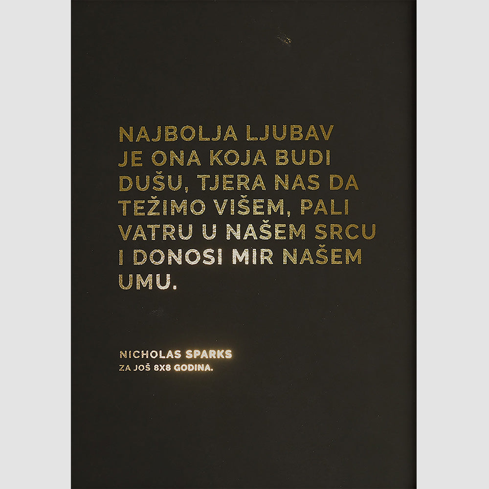 personalizirani tekst pjesme s metalnom folijom