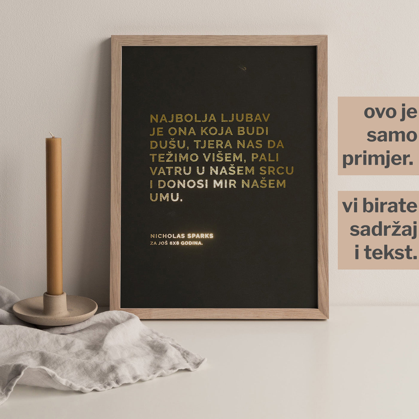 personalizirani tekst pjesme s metalnom folijom