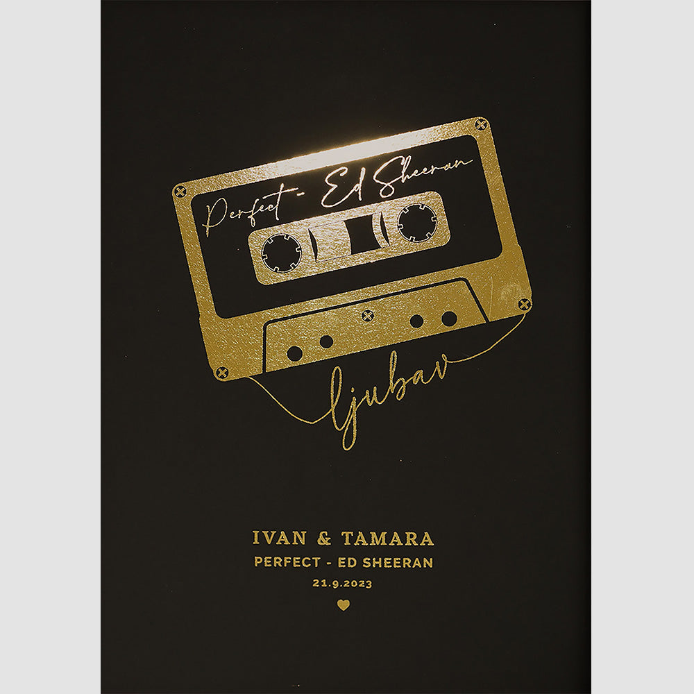 personalizirana kazeta pjesme s metalnom folijom