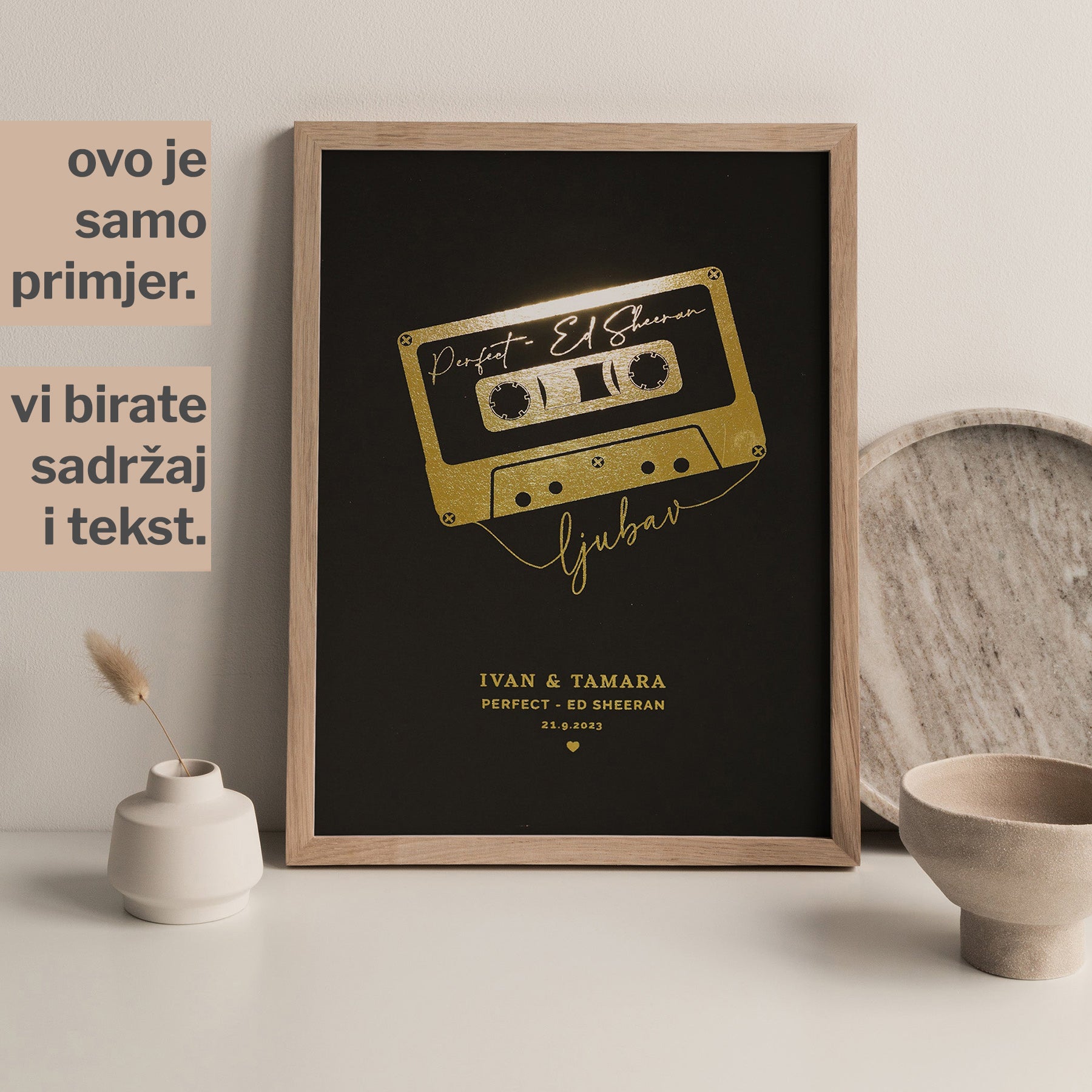 personalizirana kazeta pjesme s metalnom folijom