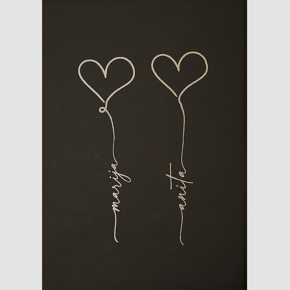 dva balona za dvije prijateljice personalizirani print s metalnom folijom