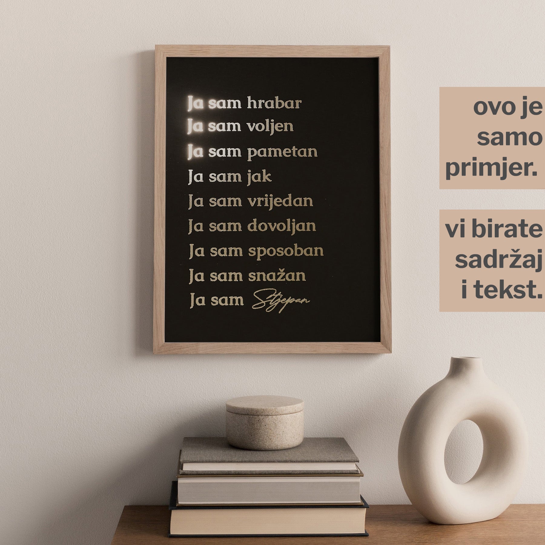 motivacijski print za prijatelja ili dijete s metalnom folijom