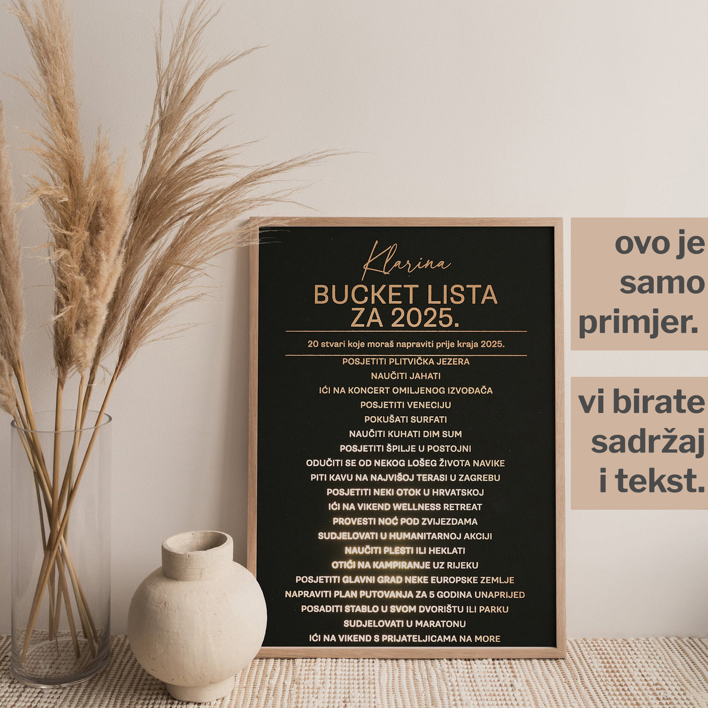 bucket lista personalizirani print s metalnom folijom