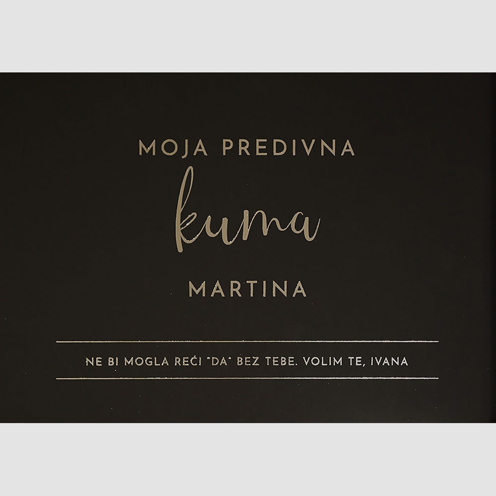 kuma personalizirani poklon print s metalnom folijom