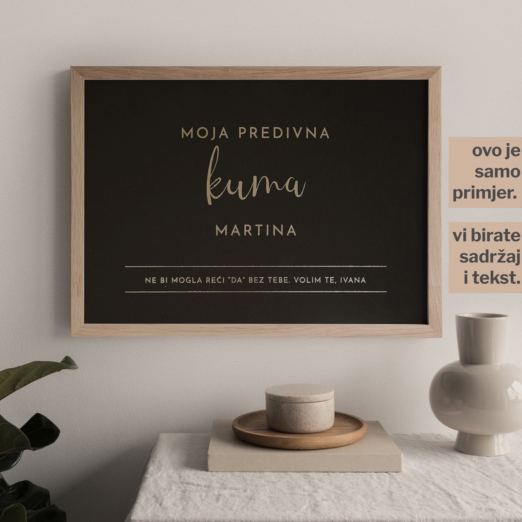 kuma personalizirani poklon print s metalnom folijom