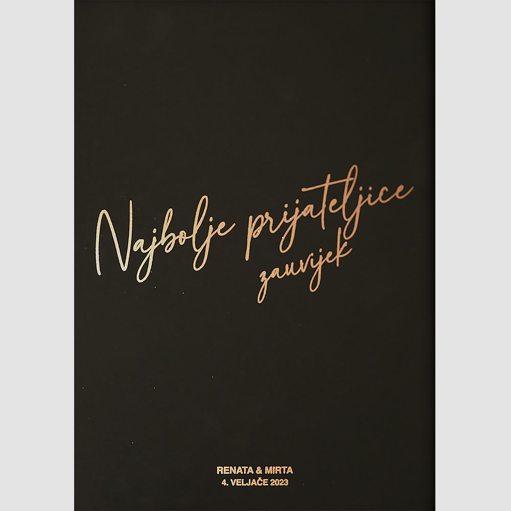najbolje prijateljice zauvijek print s metalnom folijom