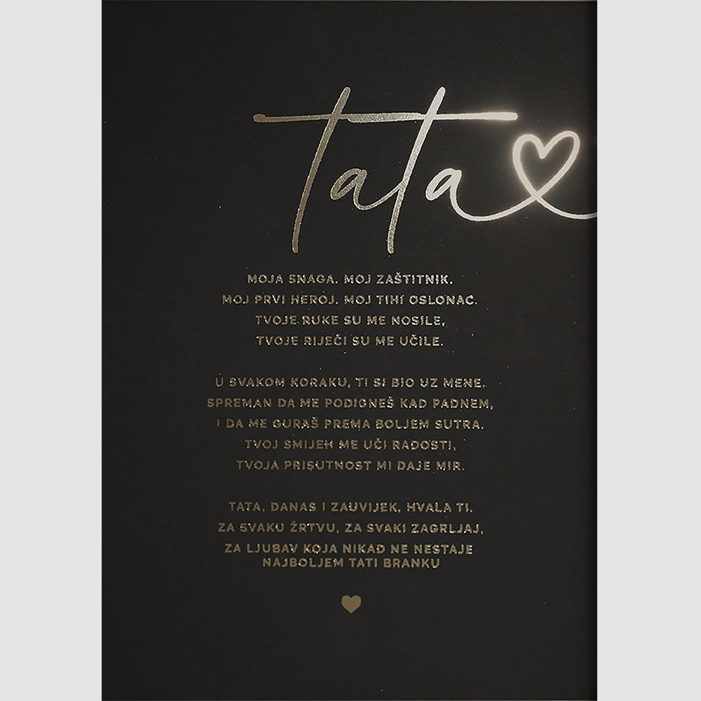 personalizirana pjesma za tatu s metalnom folijom