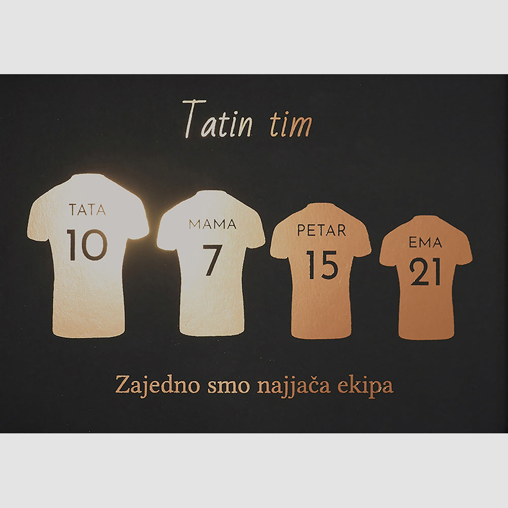 tatin tim personalizirani print s metalnom folijom