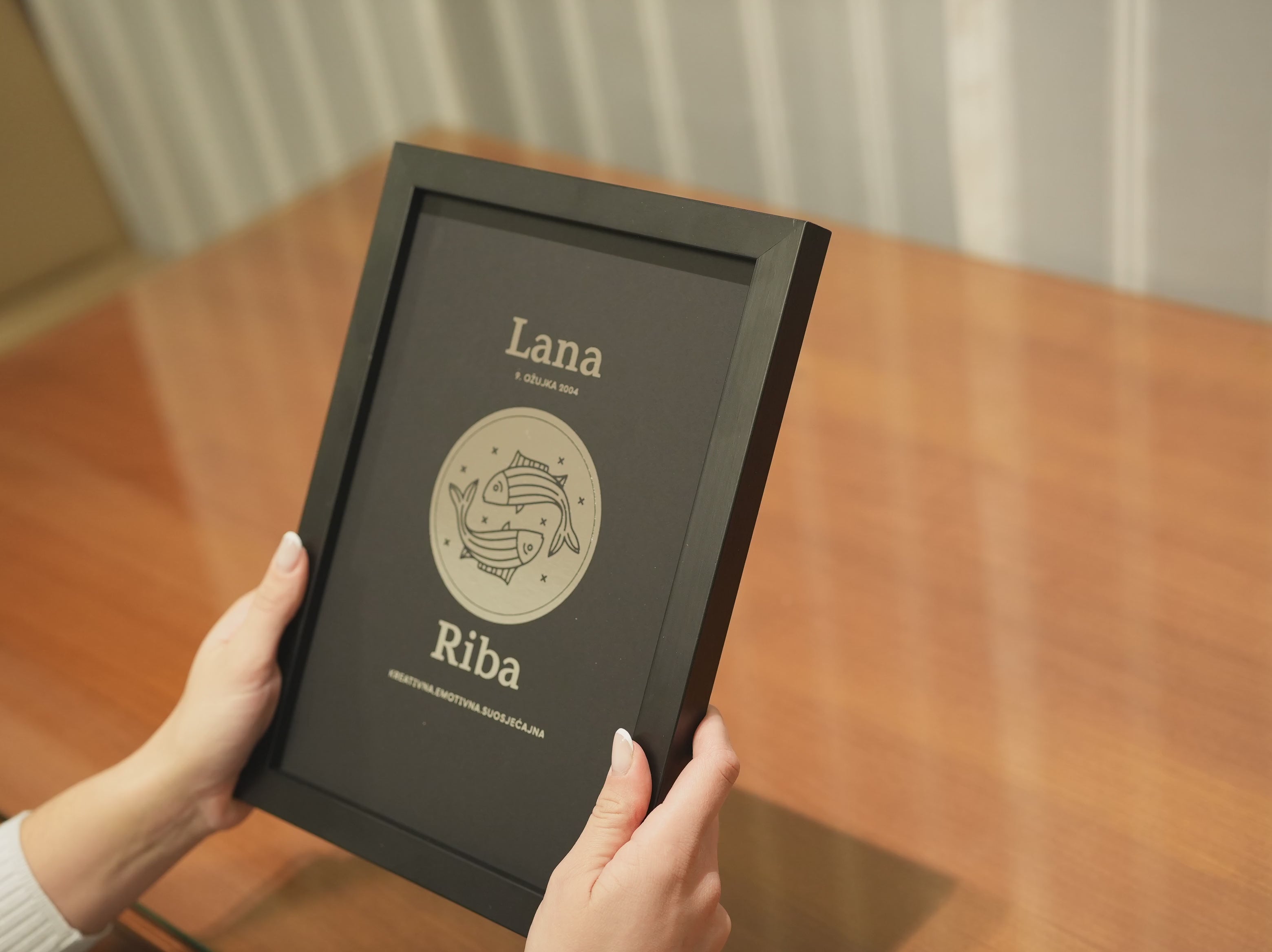 riba personalizirani znak s metalnom folijom