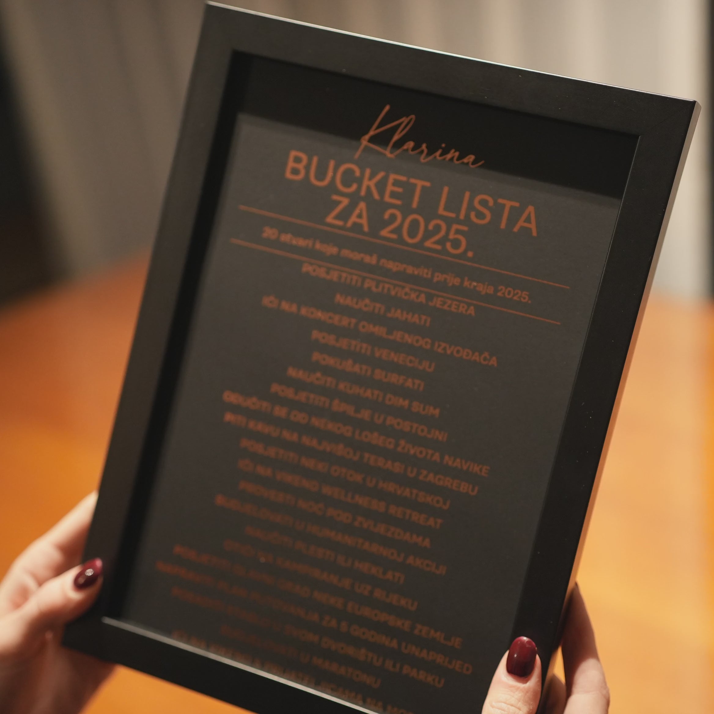 bucket lista personalizirani print s metalnom folijom