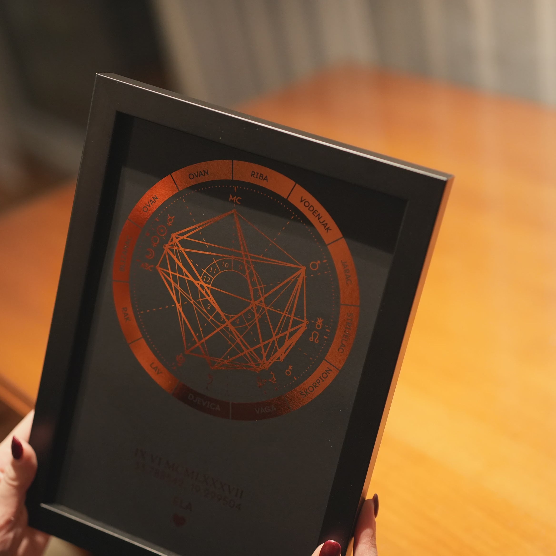 personalizirana natalna karta s metalnom folijom