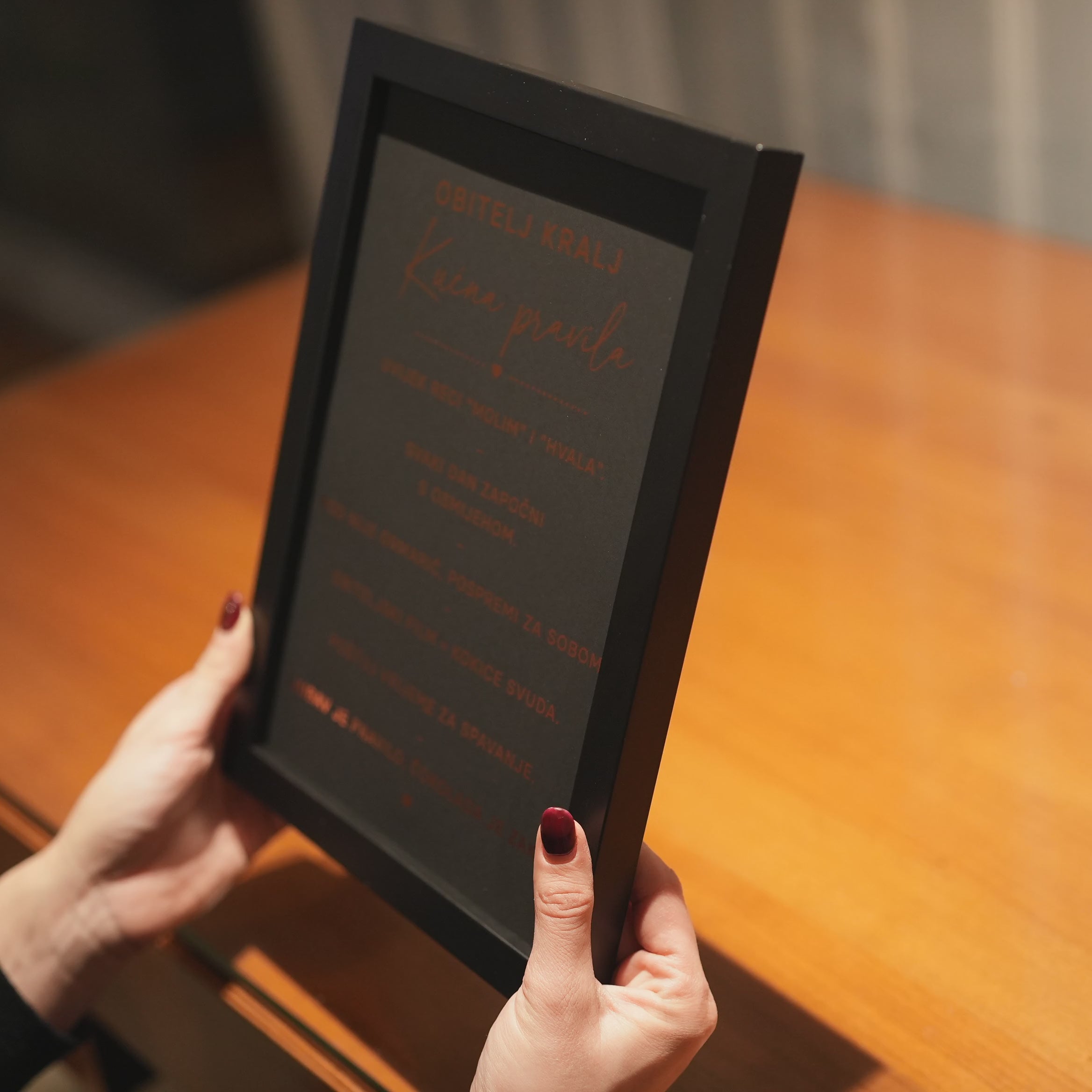 kućna pravila personalizirani print s metalnom folijom