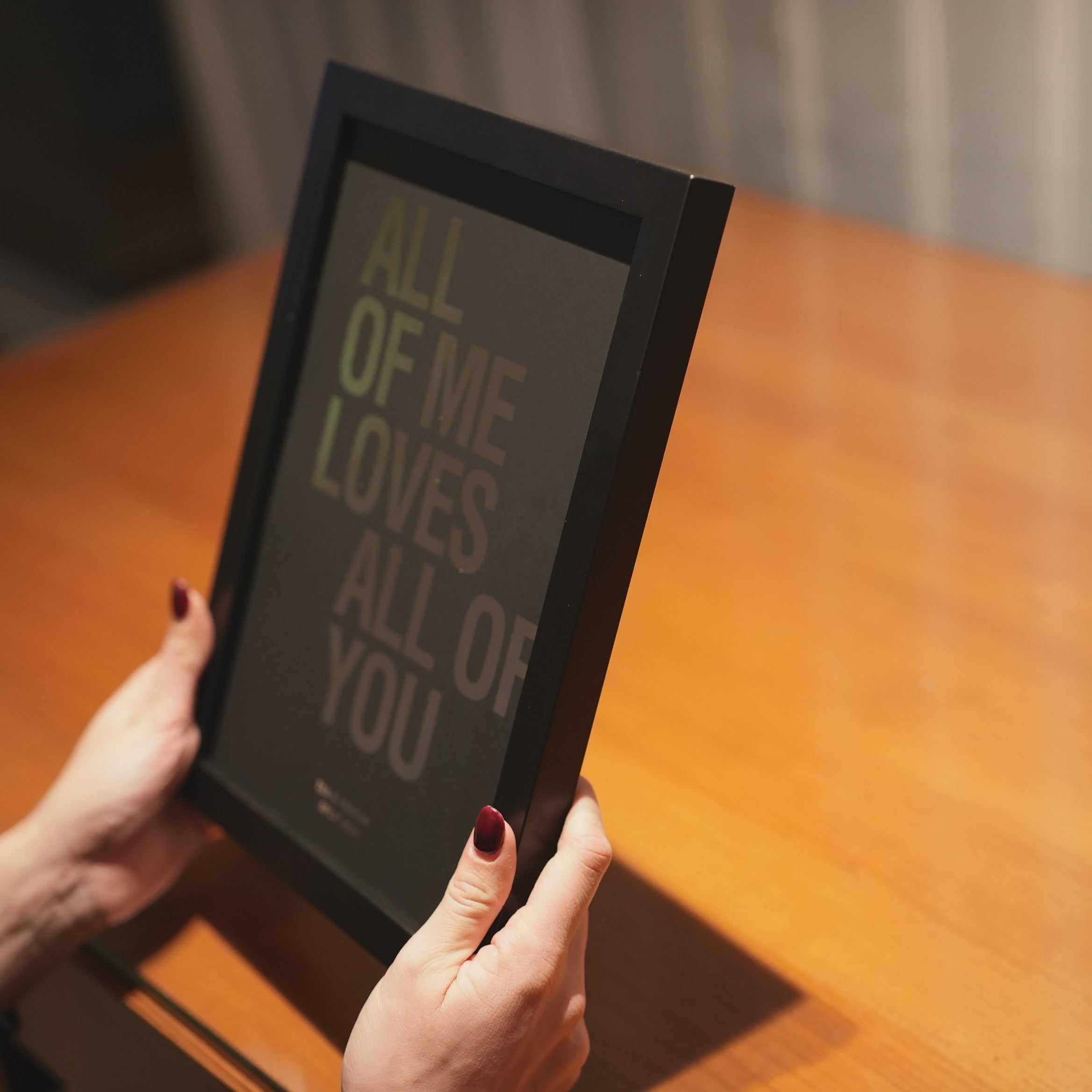 all of me loves all of you personalizirani print s metalnom folijom