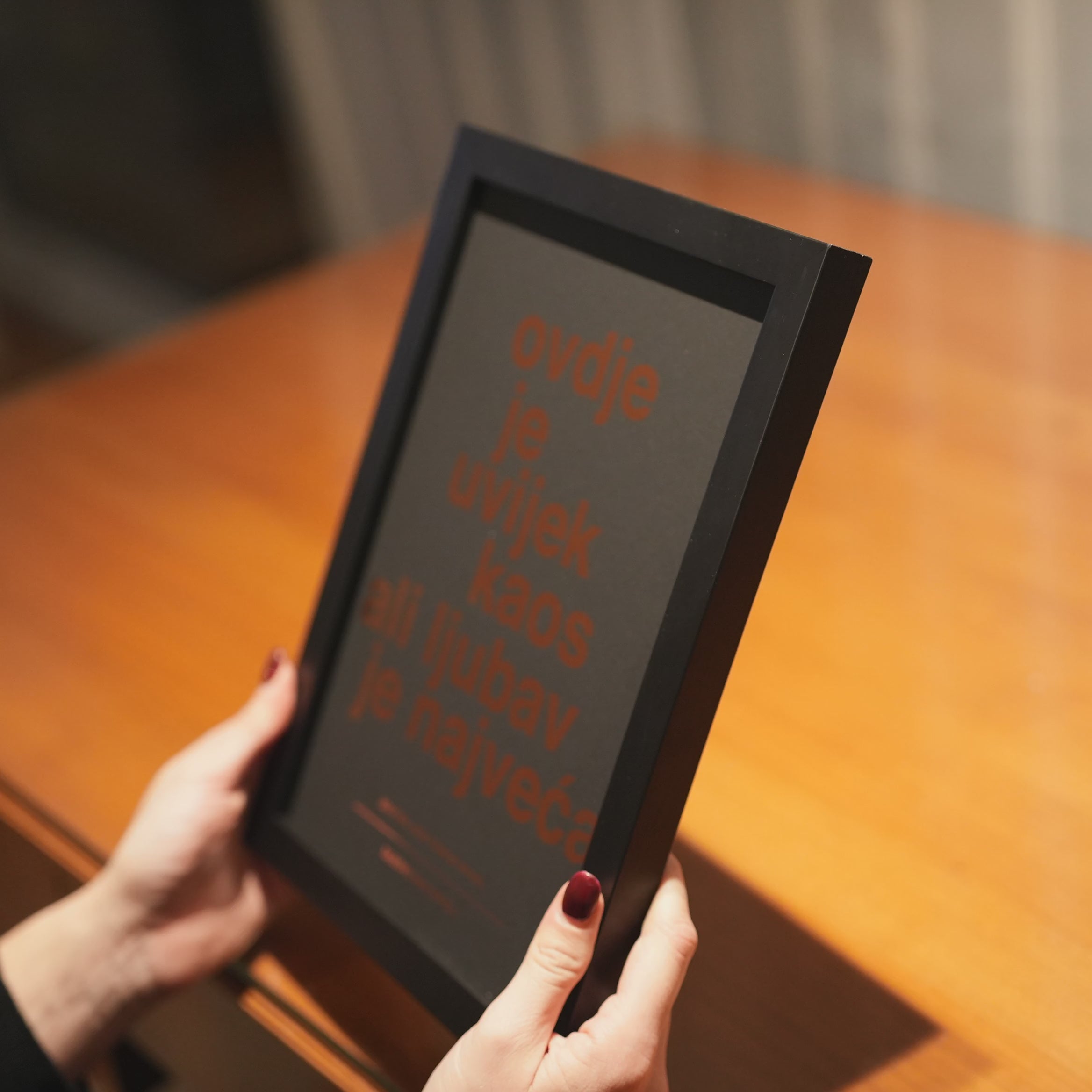 obiteljski kaos personalizirani print s metalnom folijom