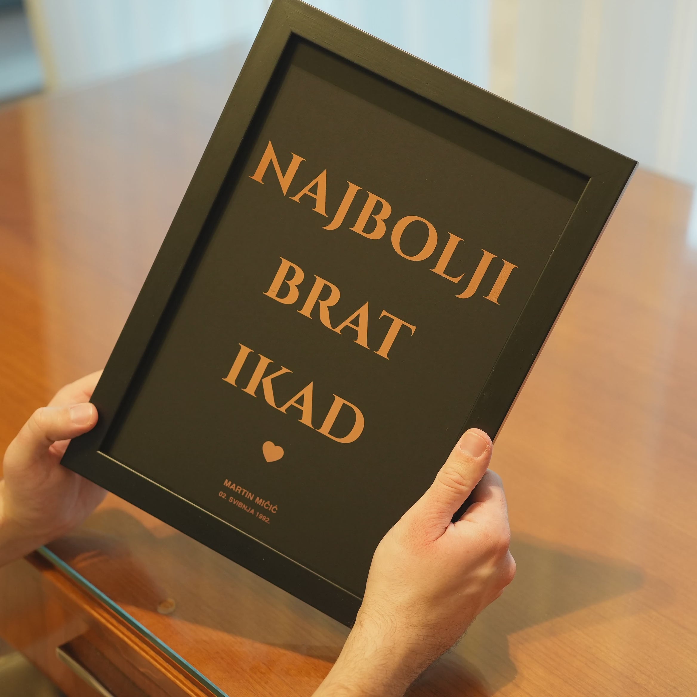 najbolji brat ikad personalizirani print s metalnom folijom