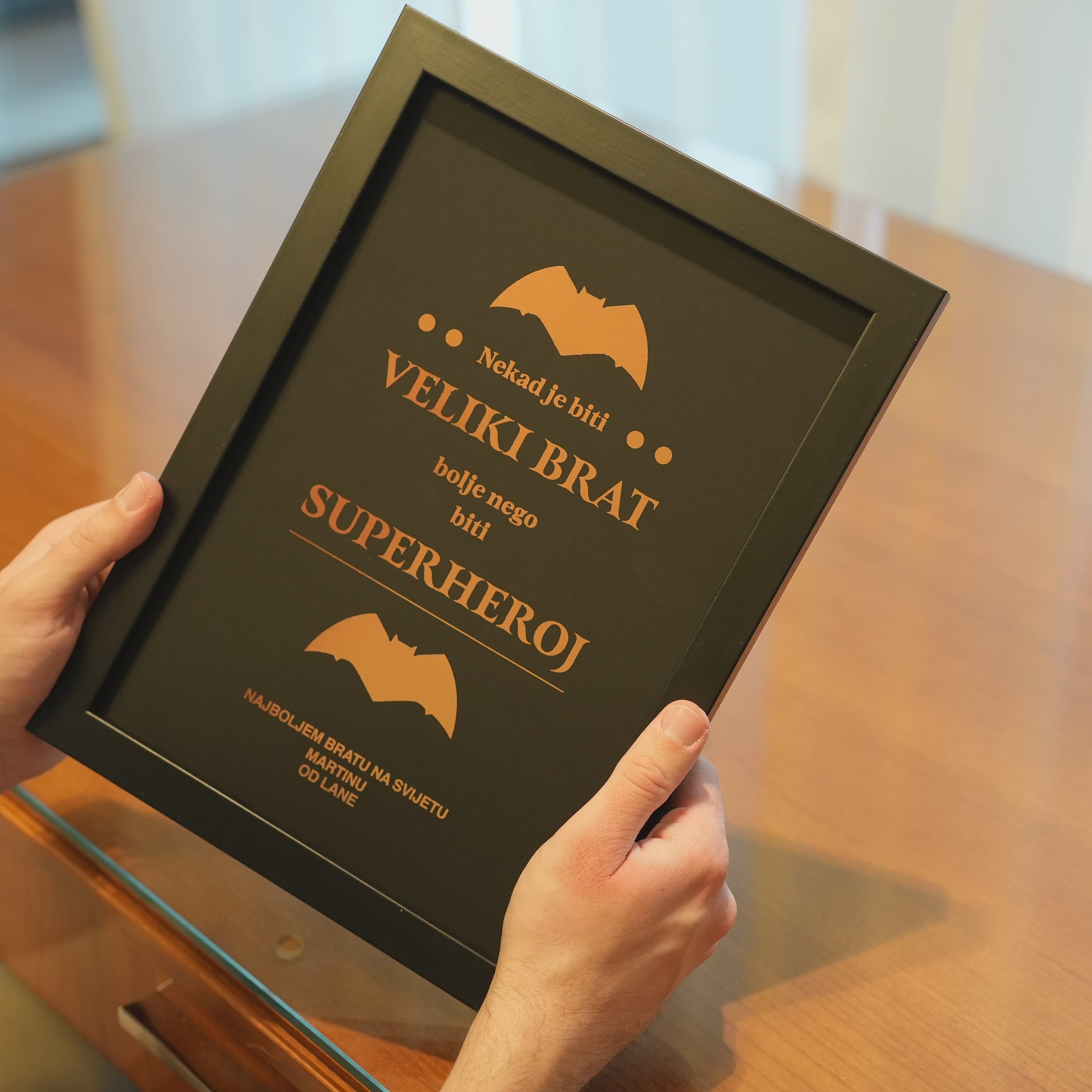 veliki brat personalizirani print s metalnom folijom