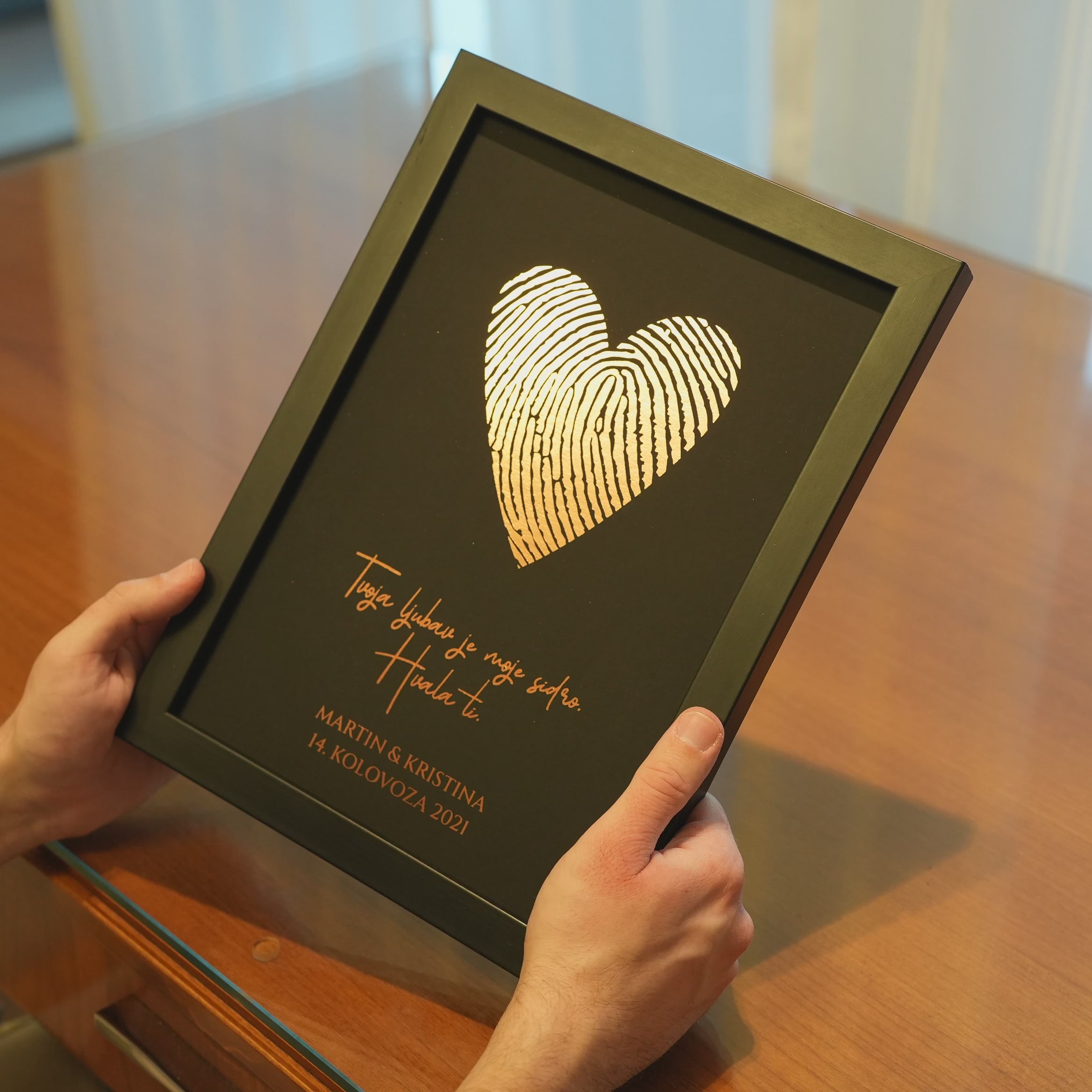 otisak prsta personalizirani print s metalnom folijom